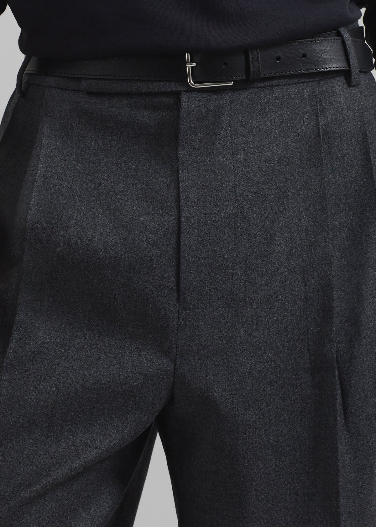 Beo Wool Flannel Suit Pants - Charcoal - 9