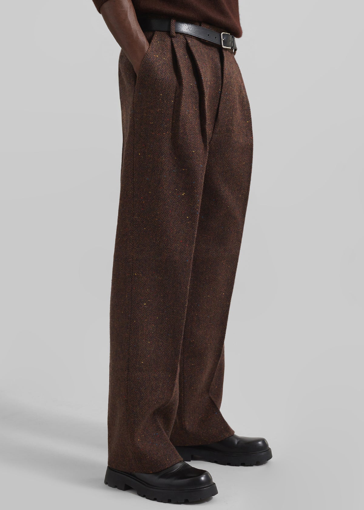 Beo Wool Suit Pants - Brown - 4