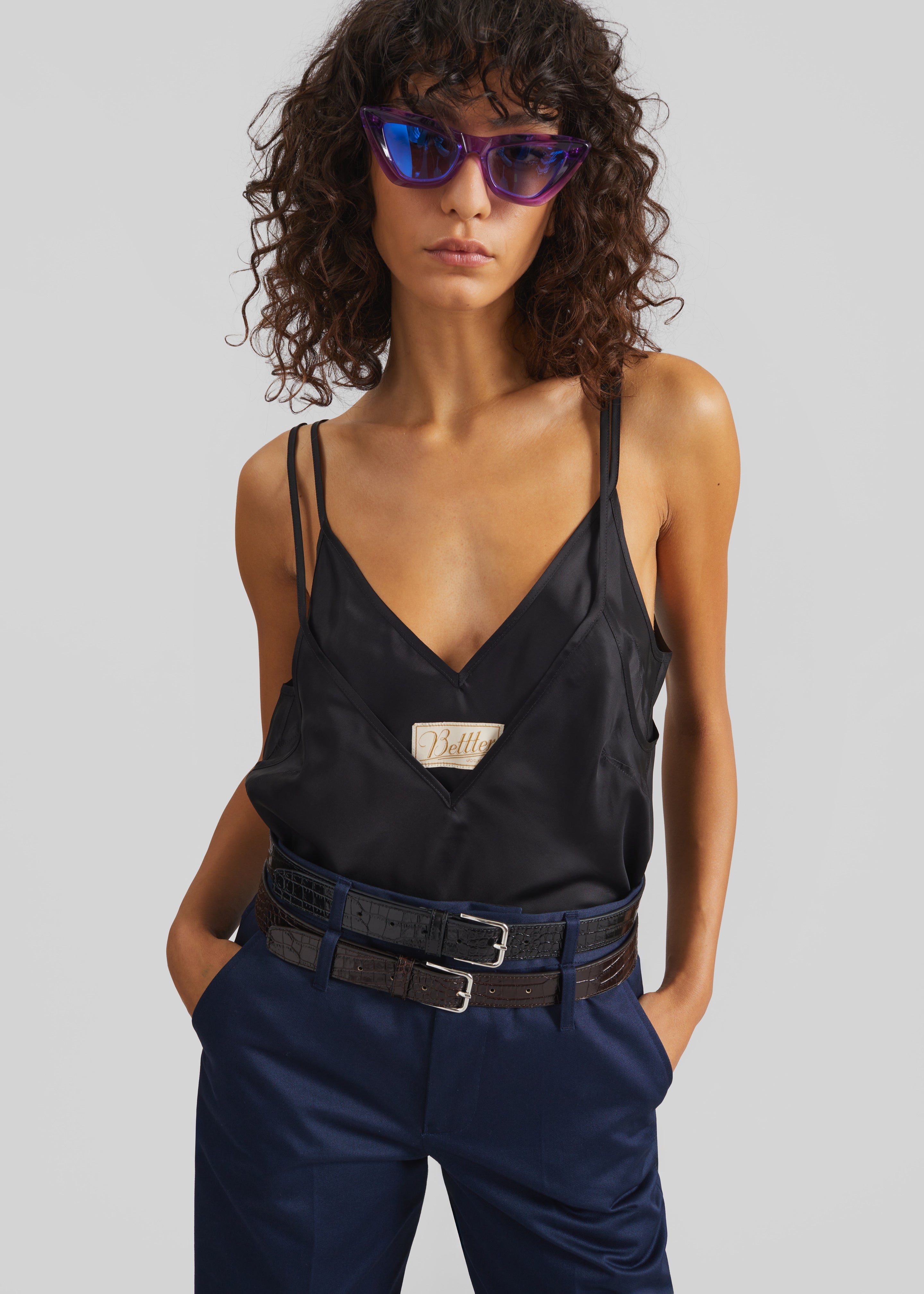 Bettter Double Cami Dress - Black - 4