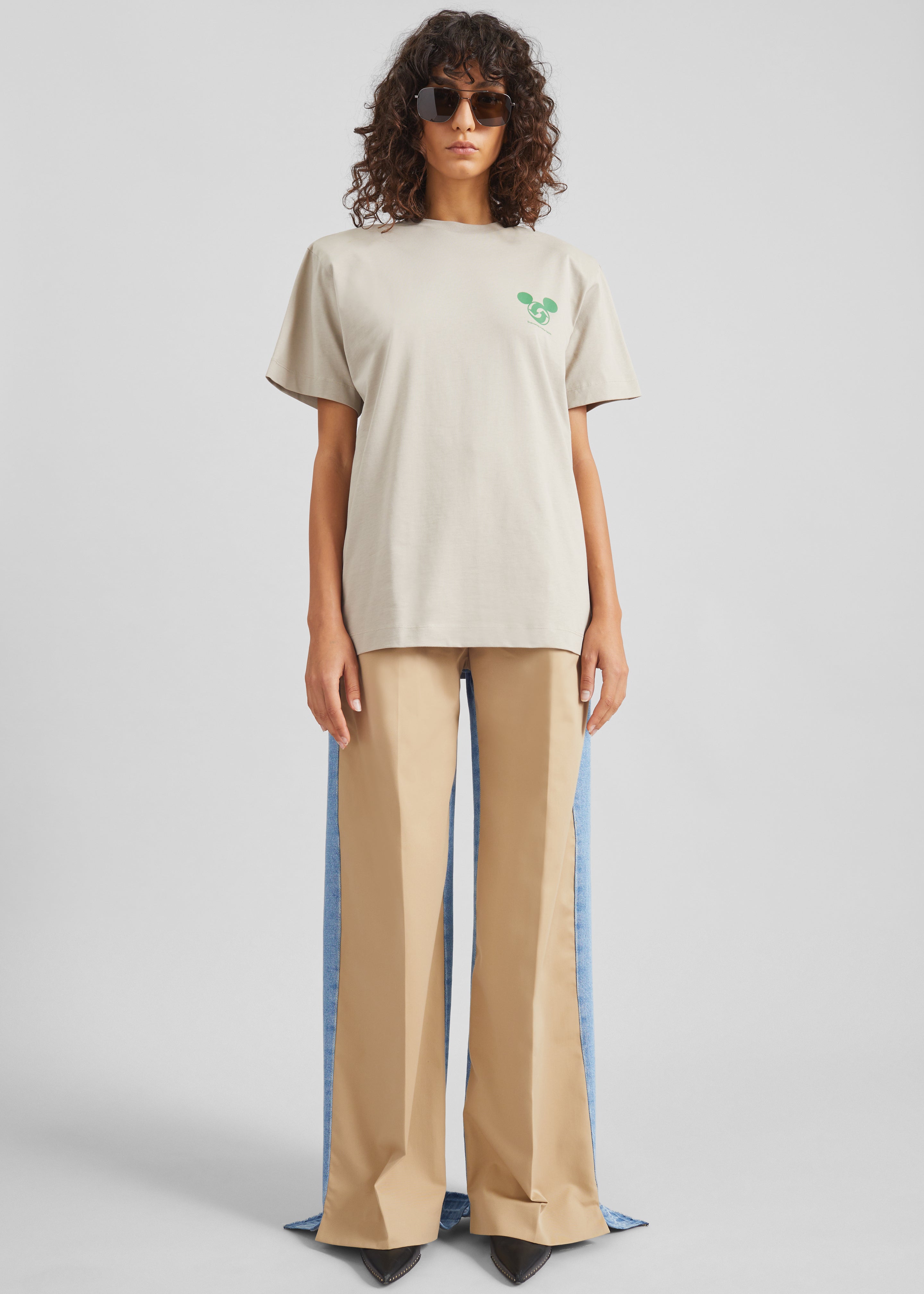 Bettter Upcycle Tee With Shoulder Pads - Grey - 2