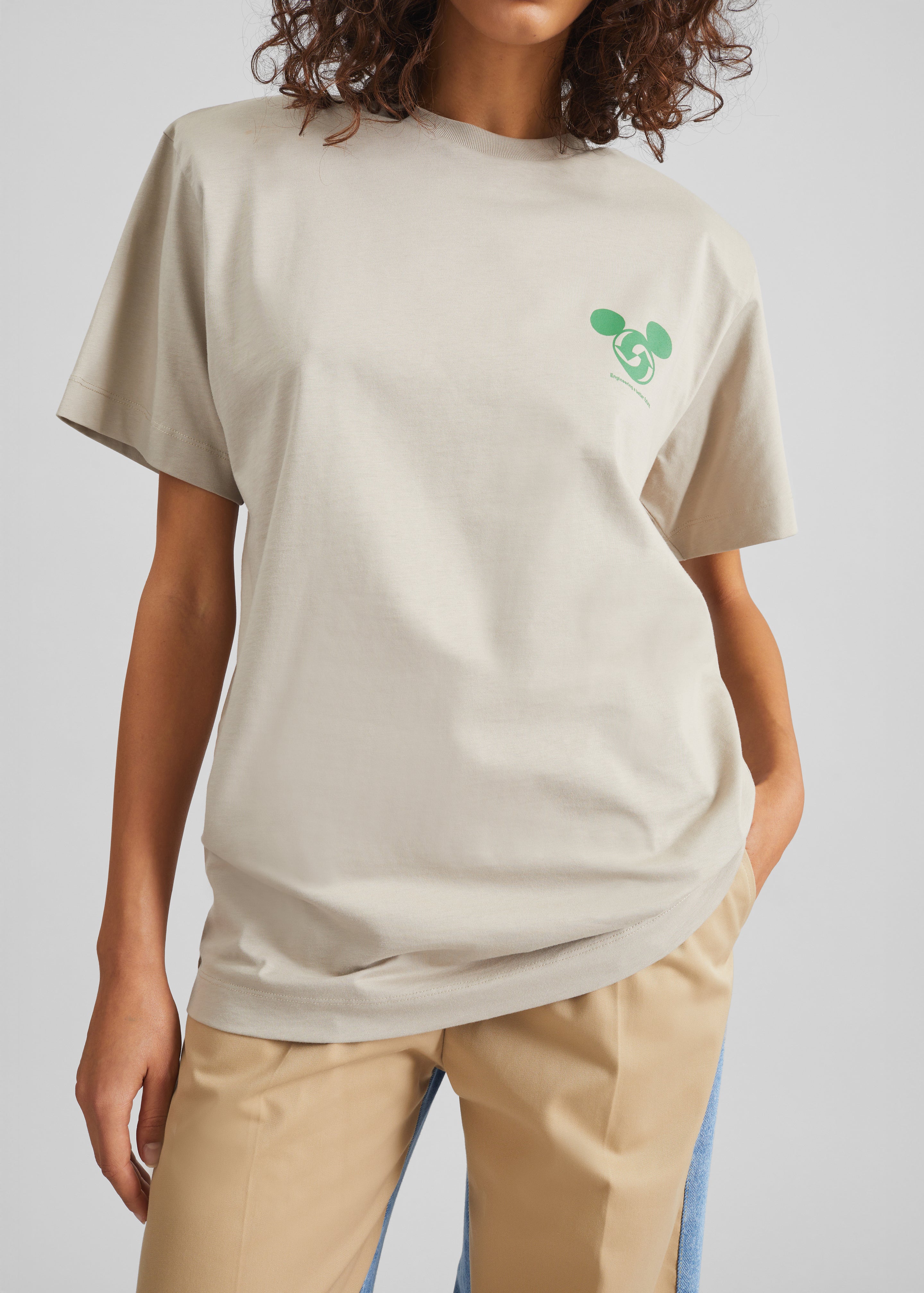 Bettter Upcycle Tee With Shoulder Pads - Grey - 4