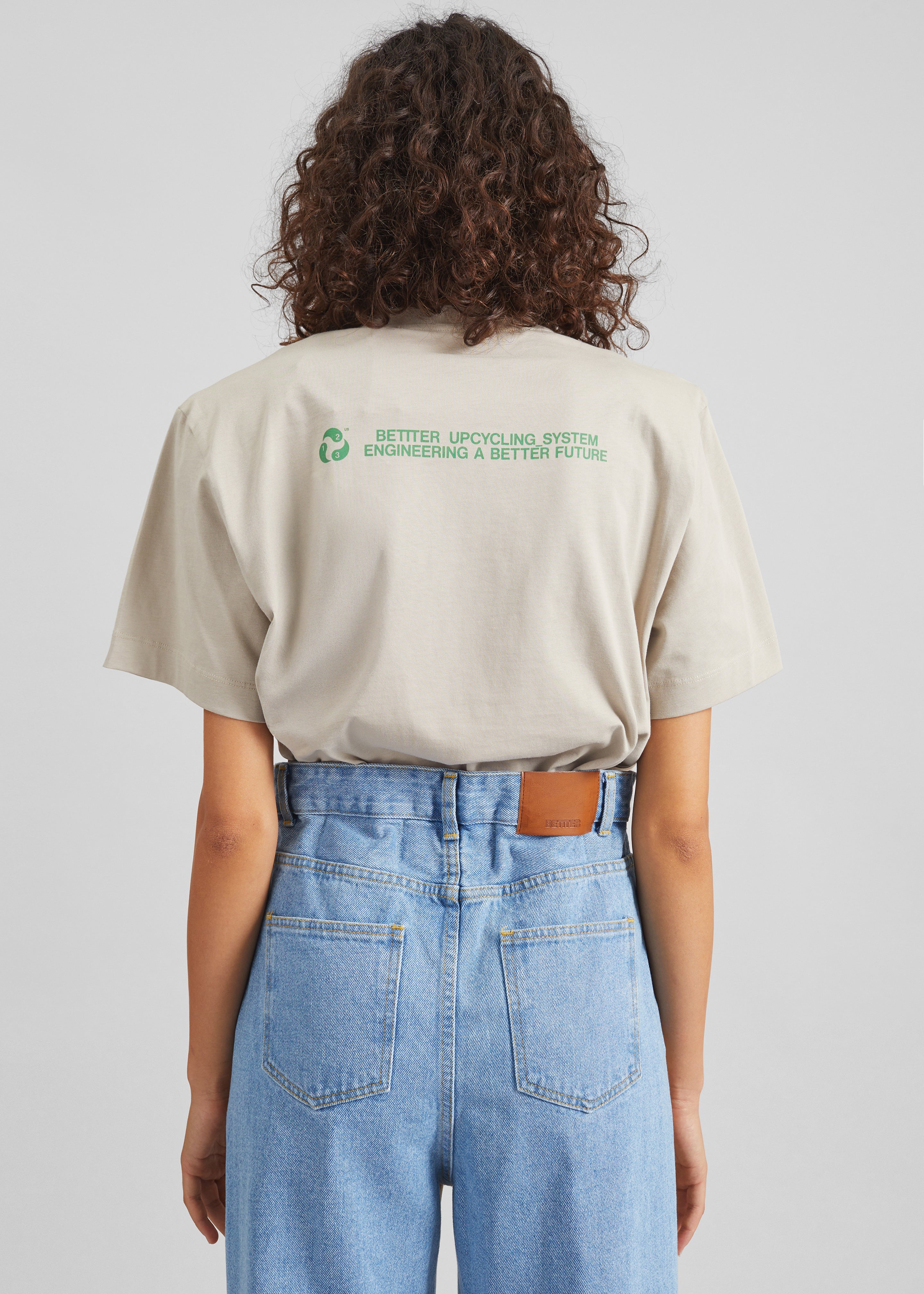 Bettter Upcycle Tee With Shoulder Pads - Grey - 5