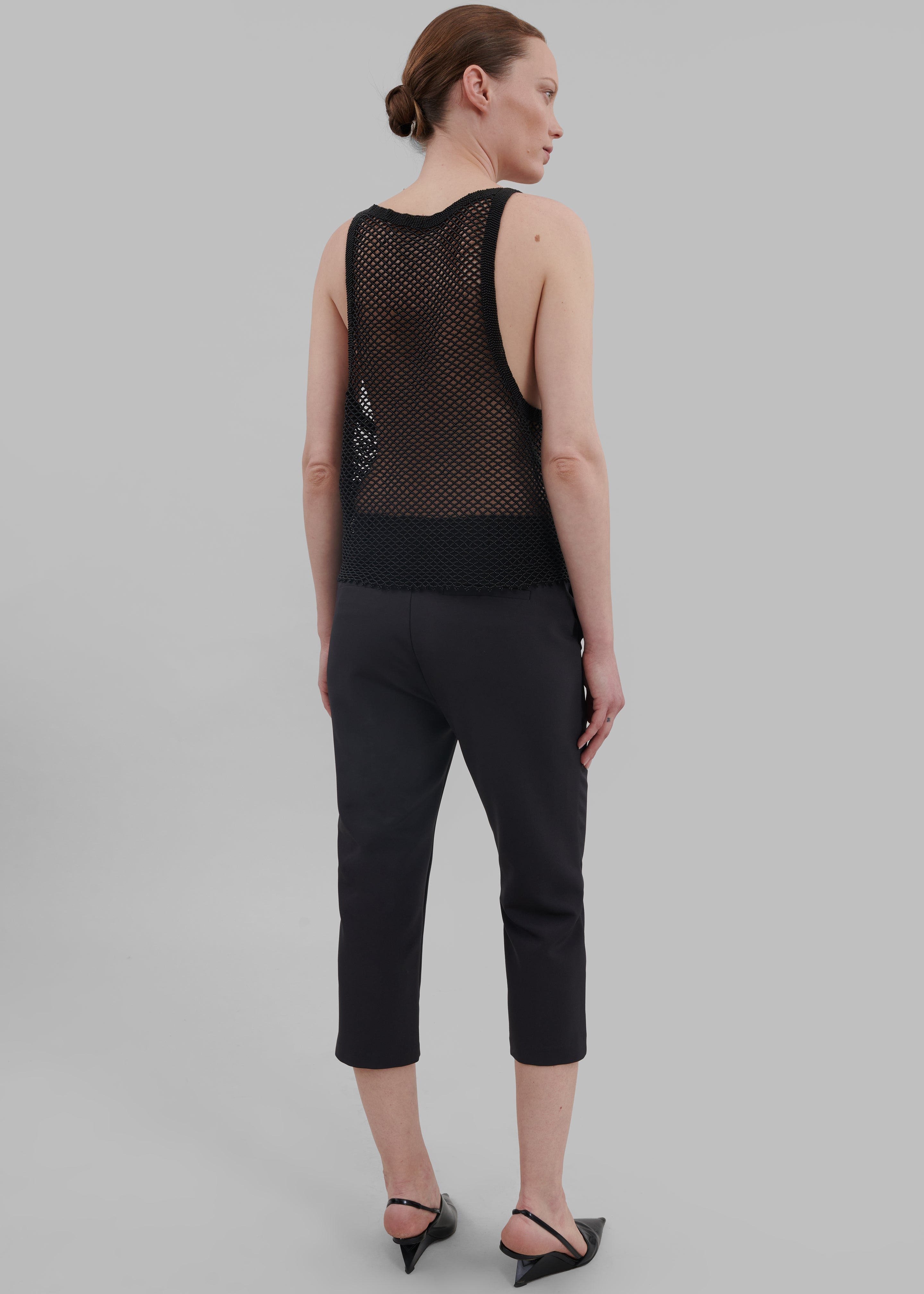 Bevza Beaded Tank Top - Black - 7