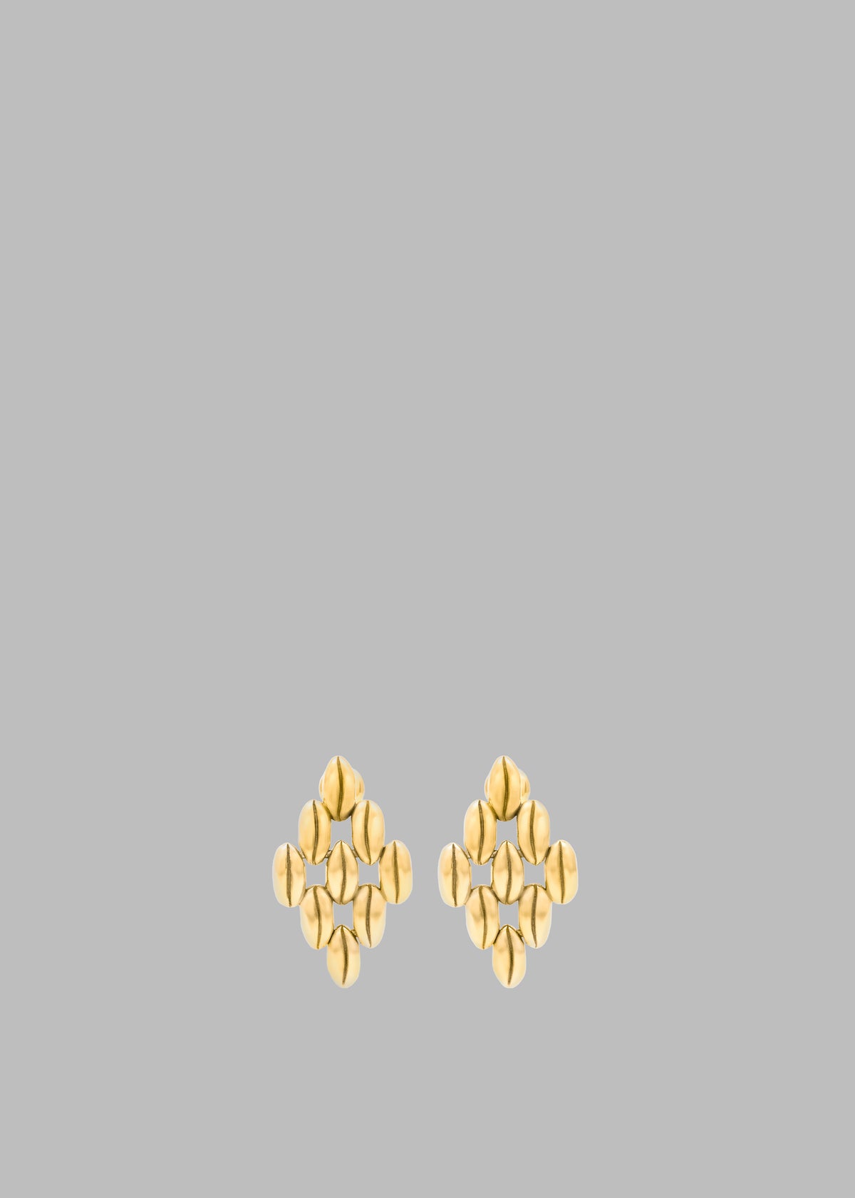 Bevza Grains Small Rhomb Earrings - Gold - 1