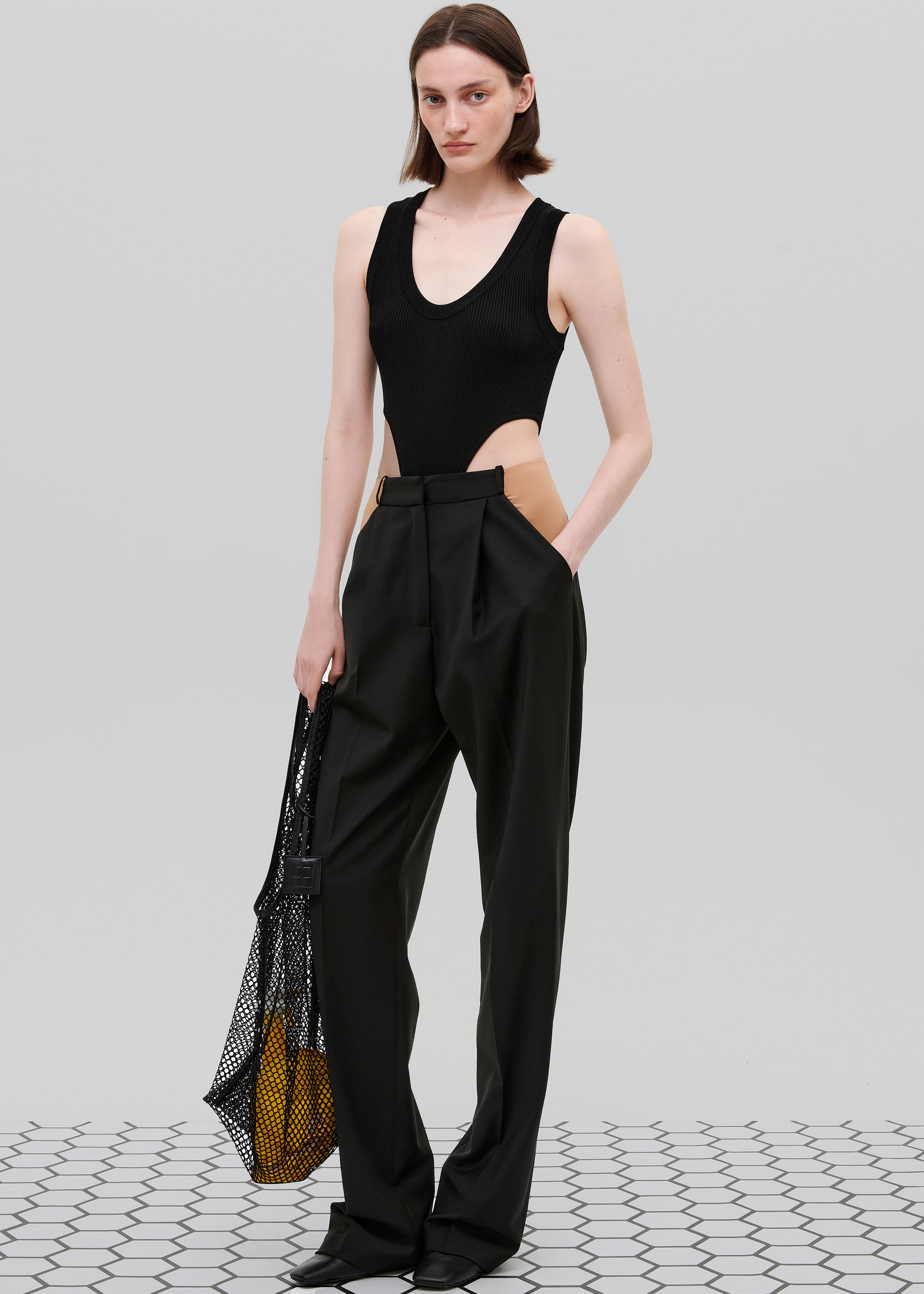 Bevza Honeycomb Tank Tote - Black - 3
