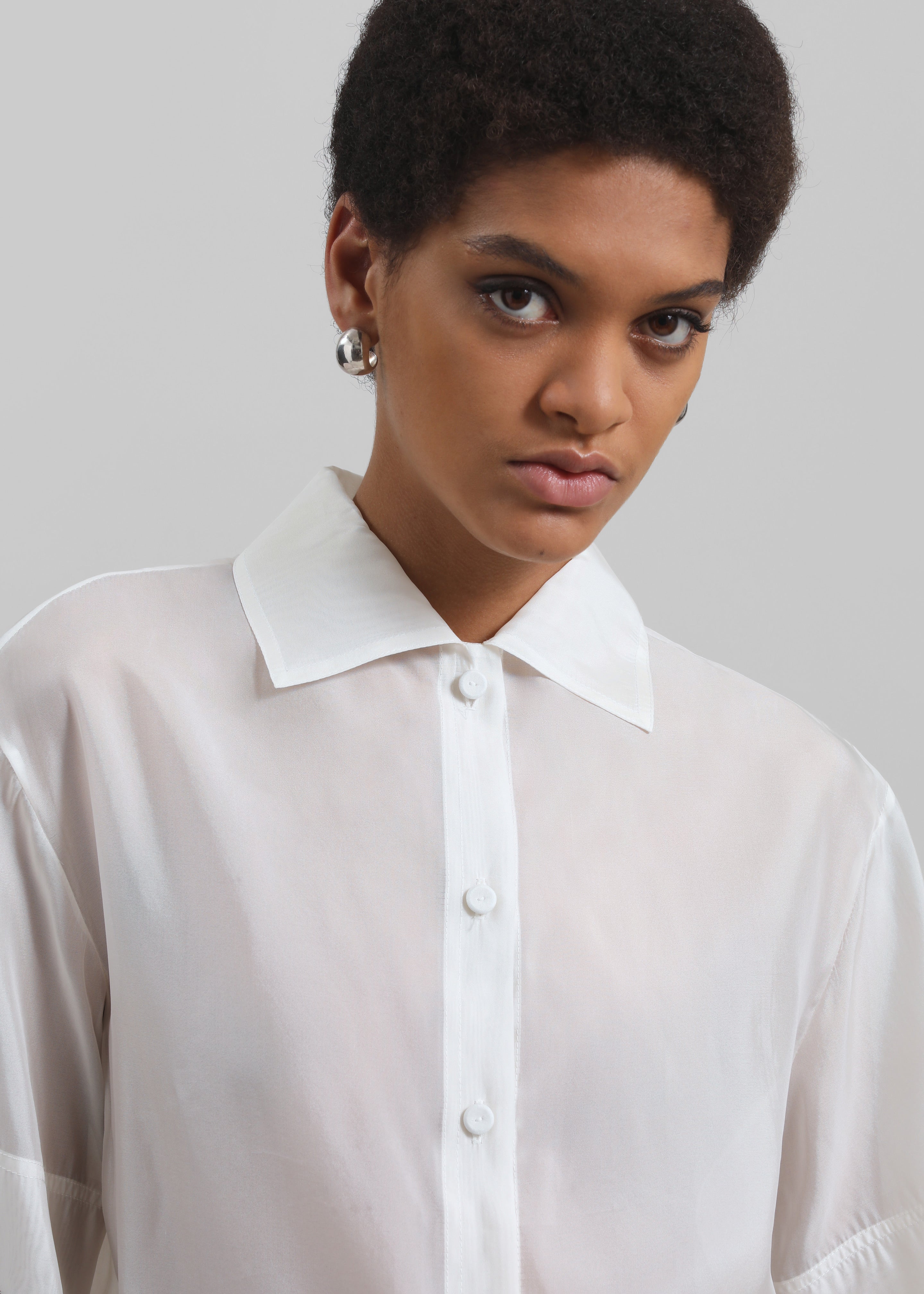 Bevza Sheer Shirt - Vanilla Ivory - 5
