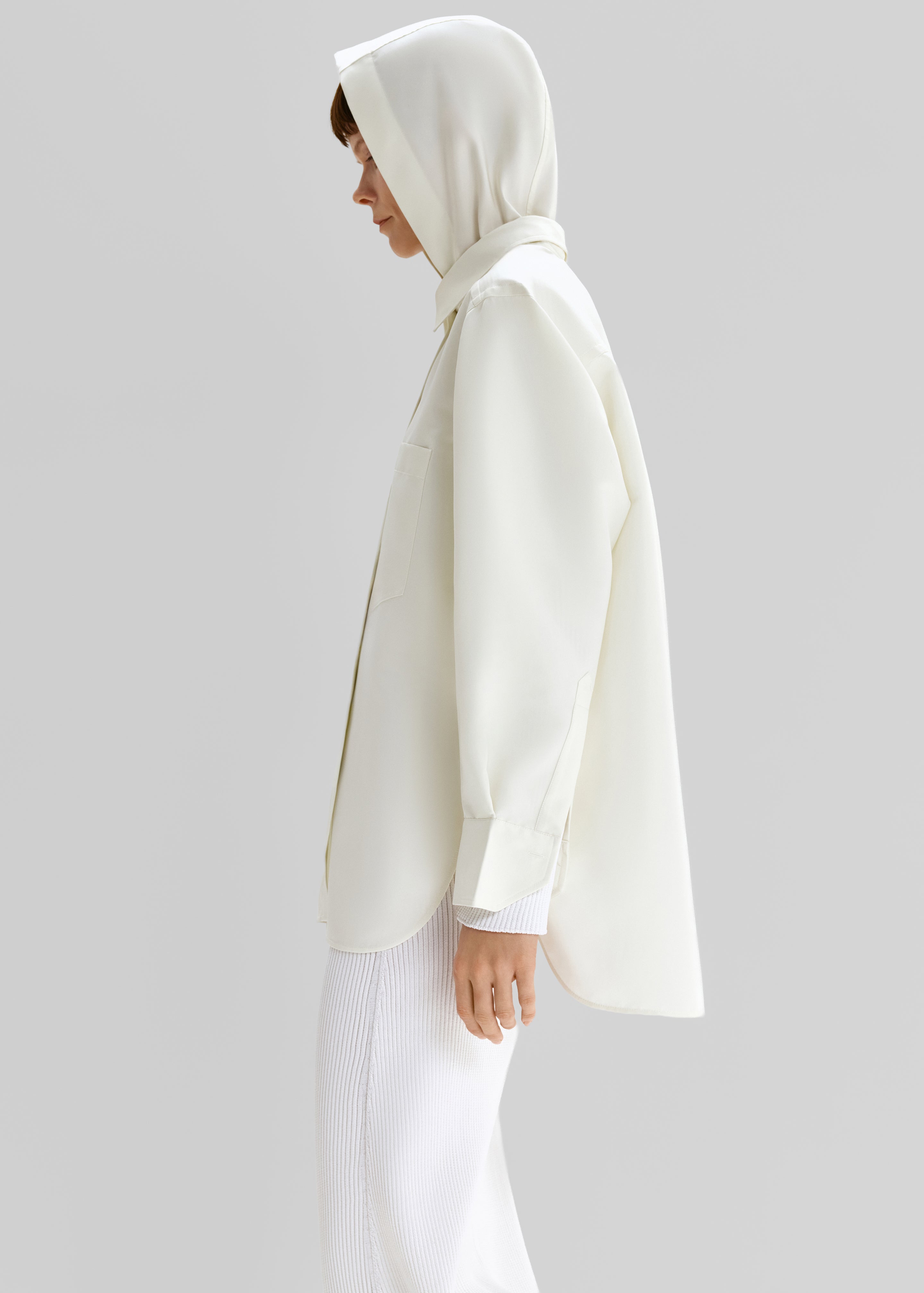 Bevza Shirt Rain Jacket - Dusty Ivory - 3