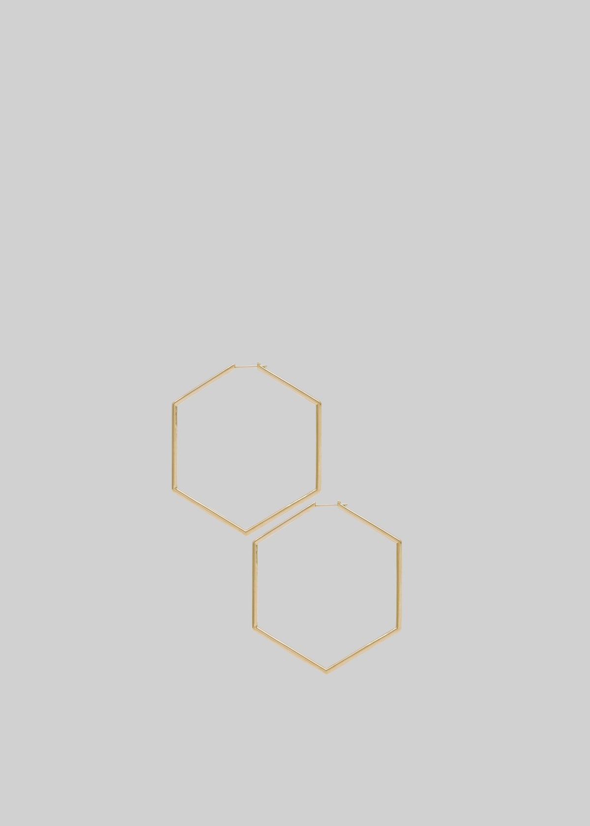 Bevza Thin Honeycomb Hoops - Gold - 4
