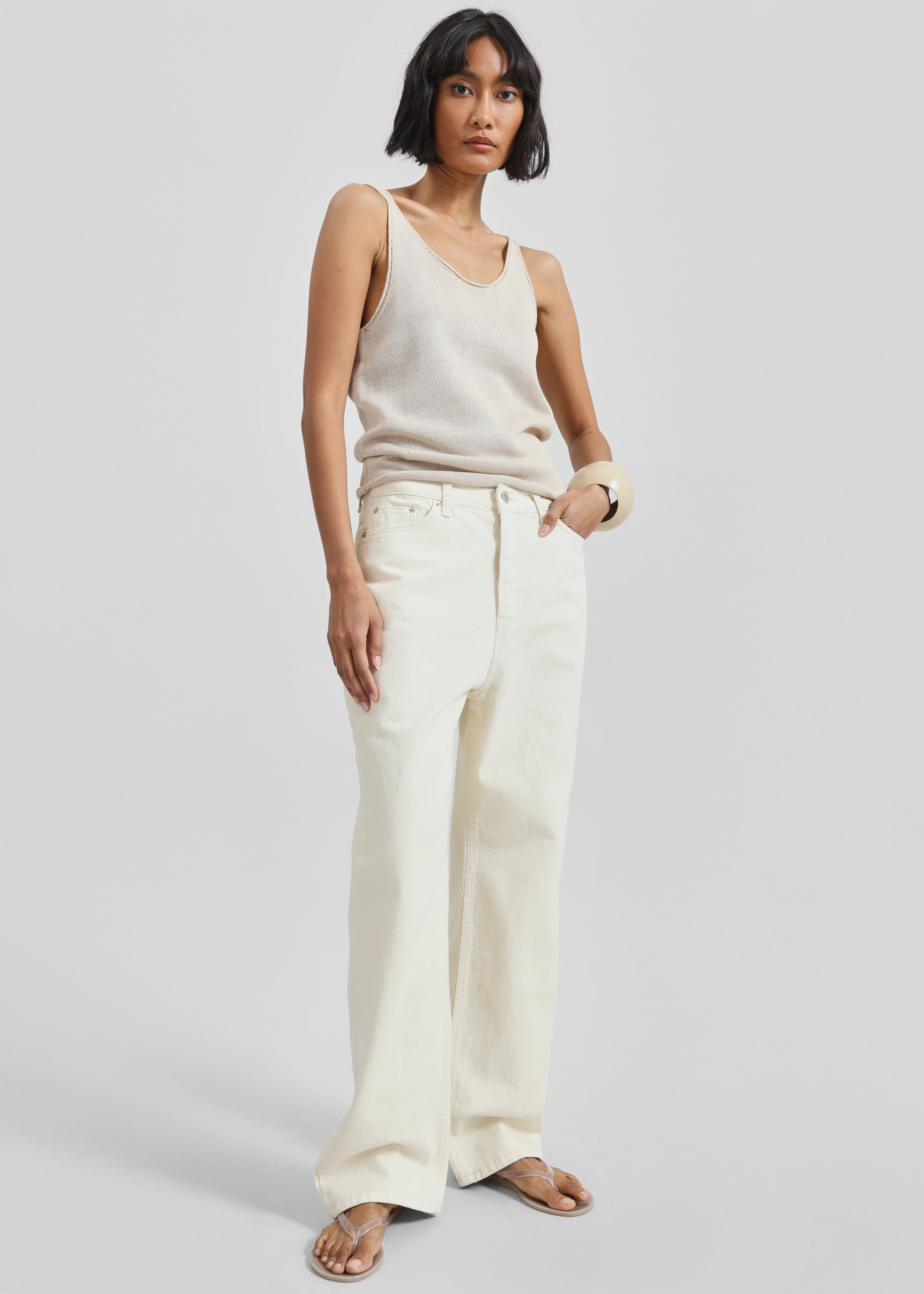 Bexley Jeans - Cream - 8
