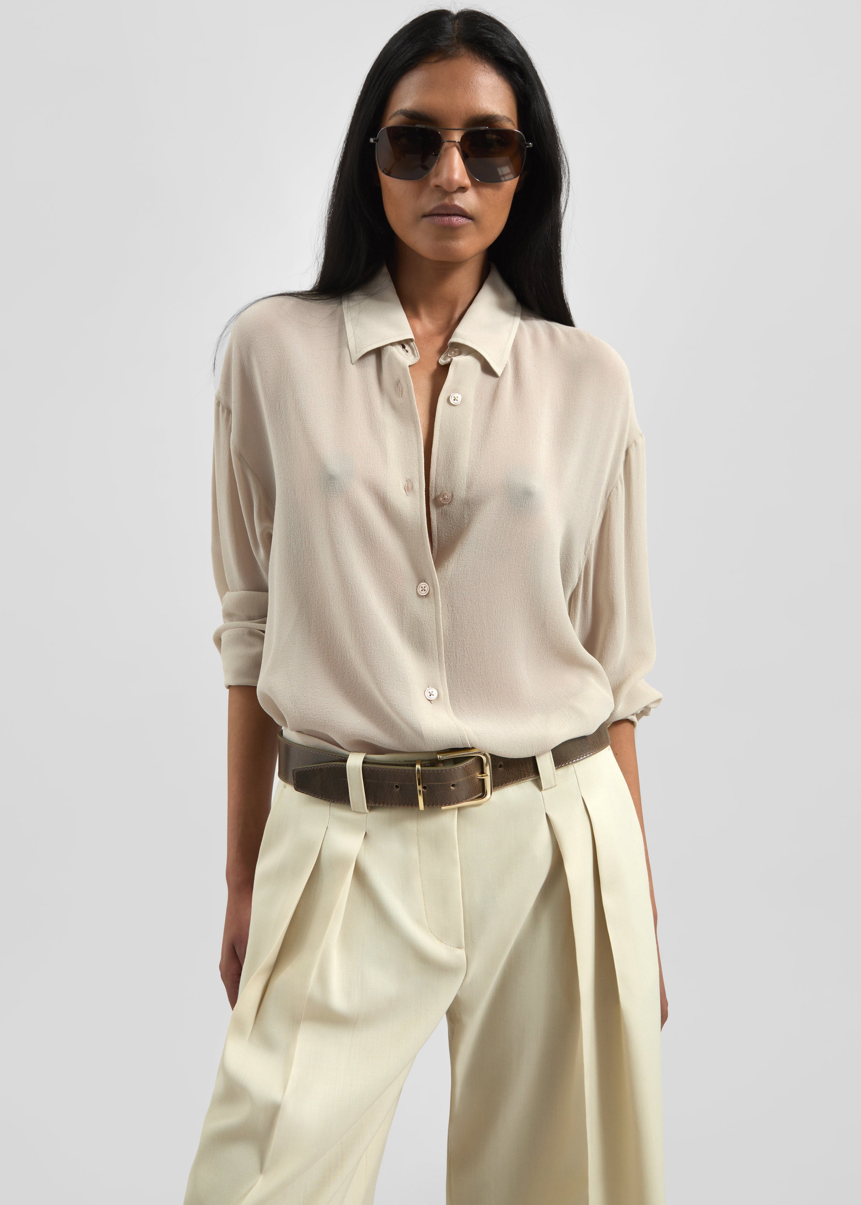 Bilbao Pleated Bermuda Shorts - Cement - 5