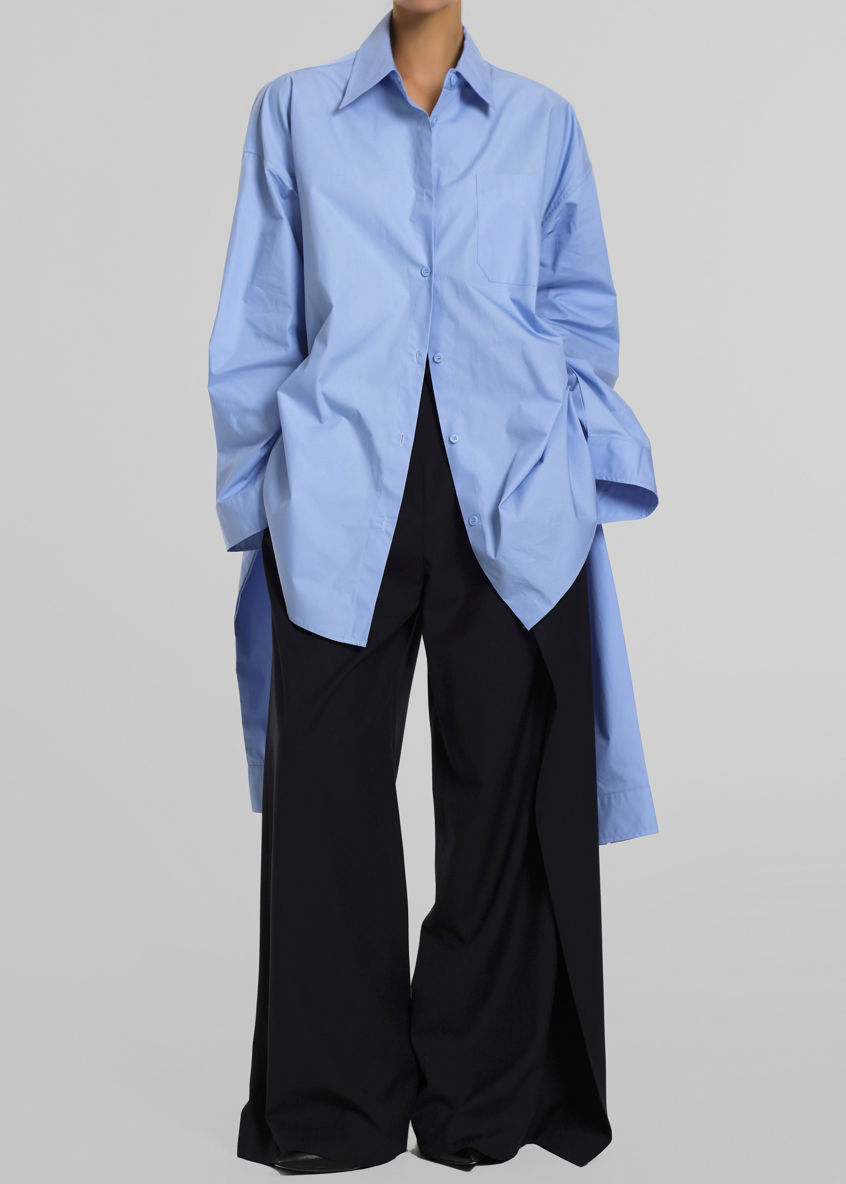 Birkholm Double Sleeve Tie Shirt - Blue - 4