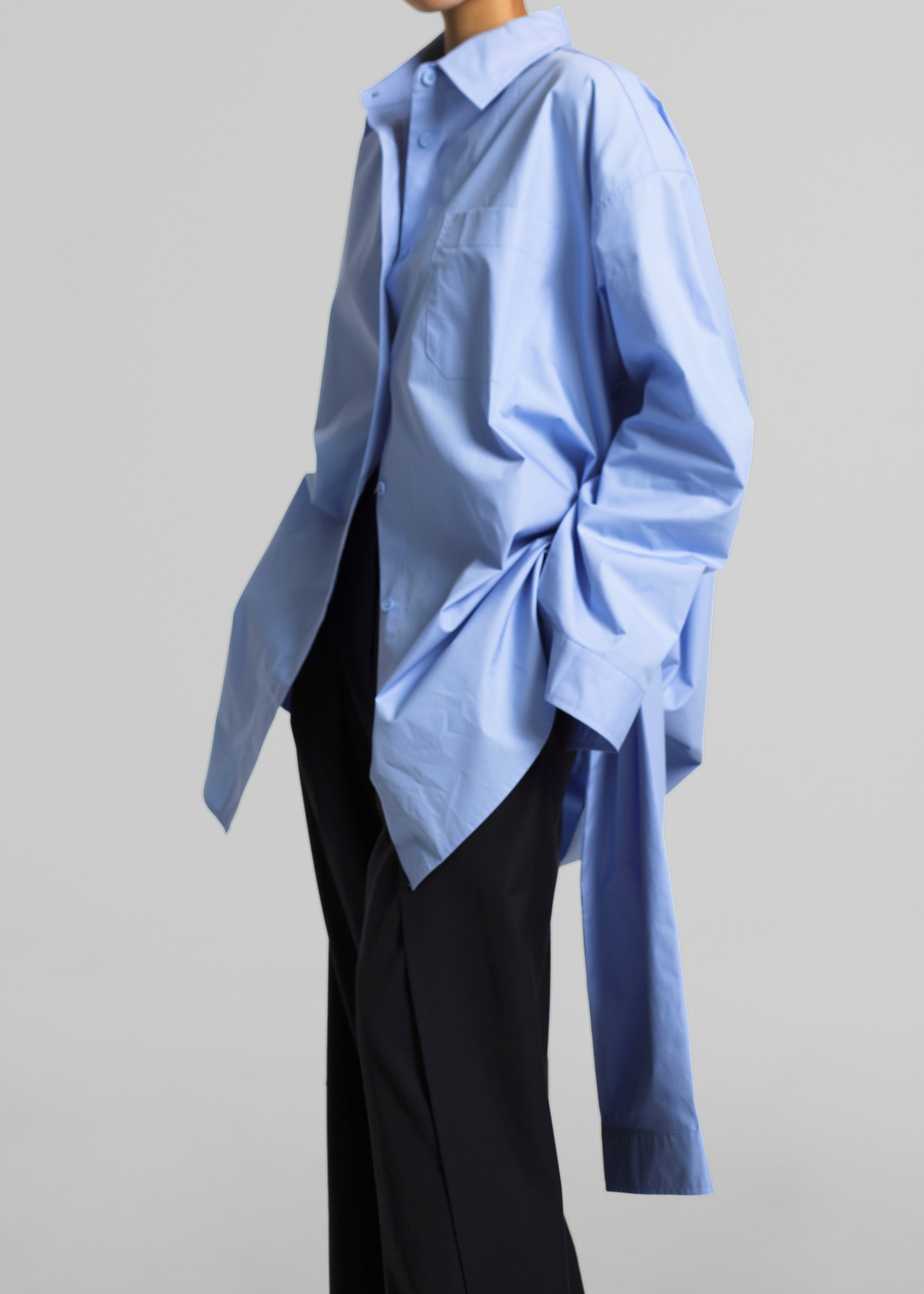Birkholm Double Sleeve Tie Shirt - Blue - 2