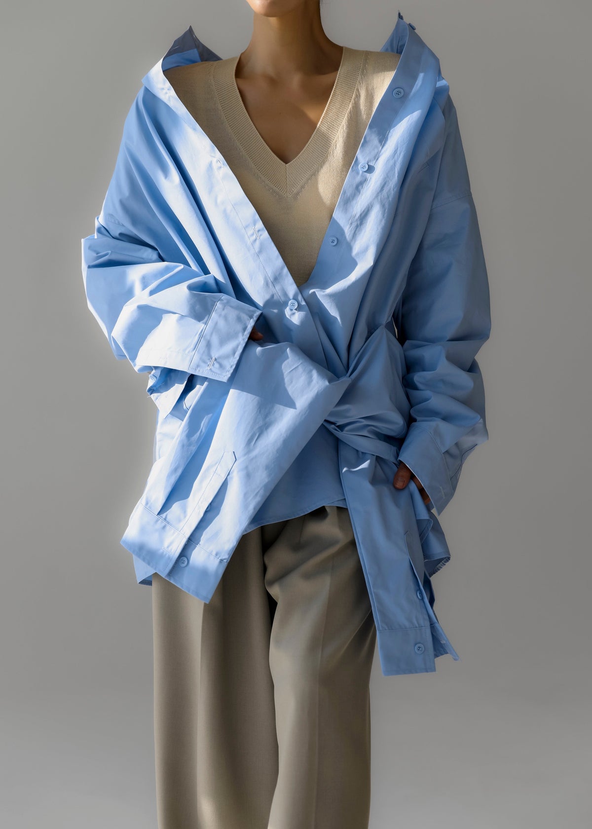 Birkholm Double Sleeve Tie Shirt - Blue - 5