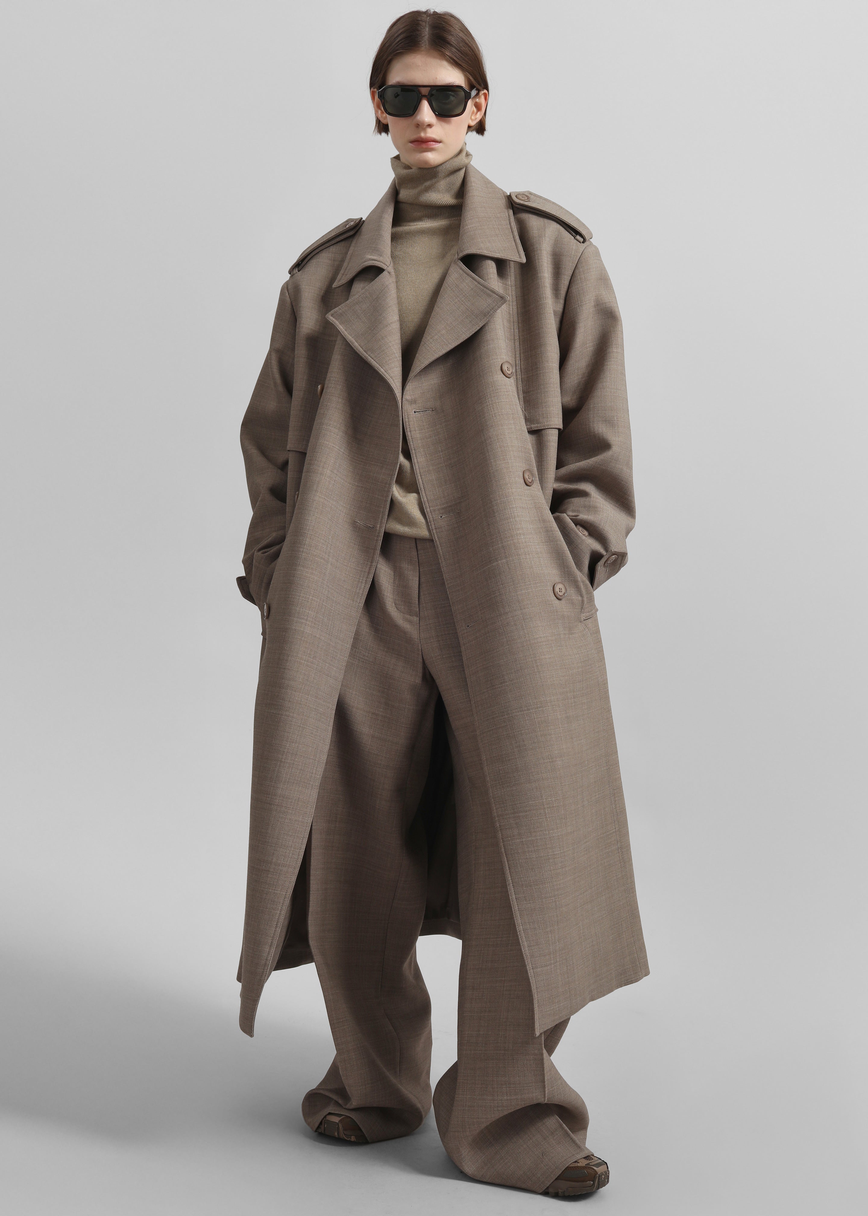 Bleecker Trench Coat - Taupe Melange - 3