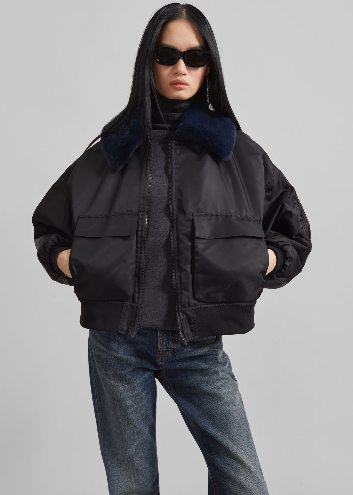 Blenham Bomber Jacket - Black - 1
