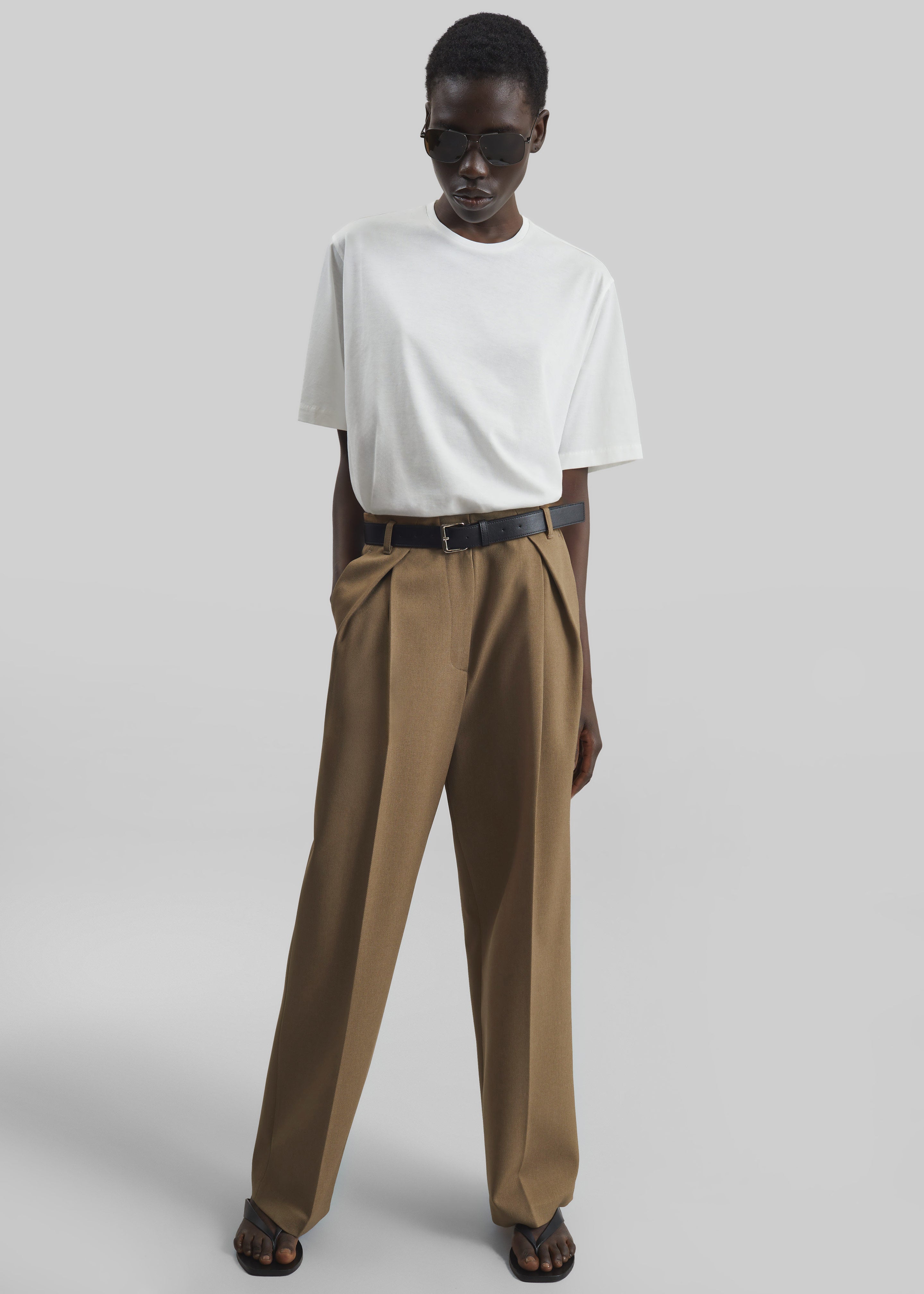 Blerick Belted Trousers - Camel – The Frankie Shop Europe