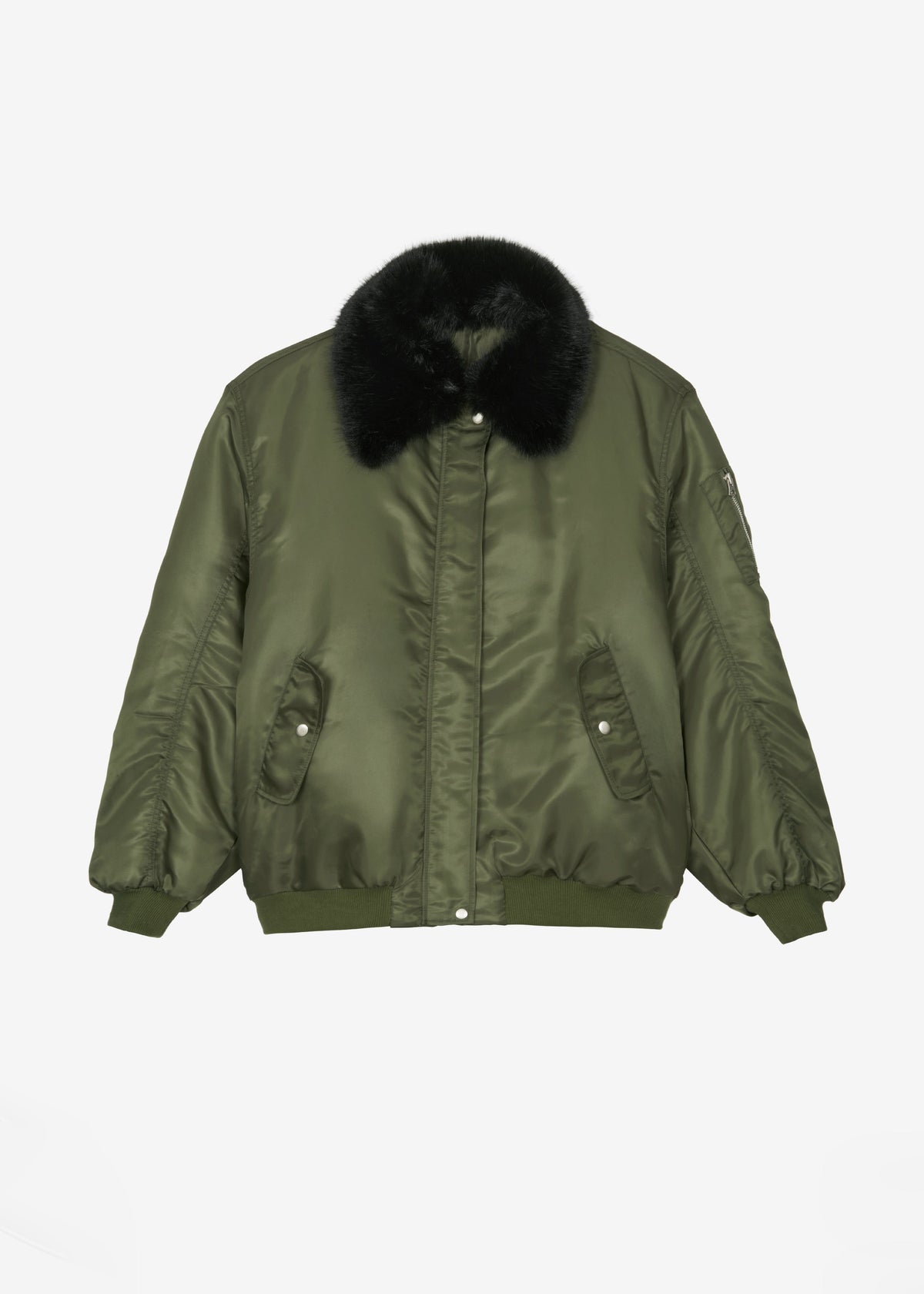 Brecon Padded Bomber Jacket - Olive - 7