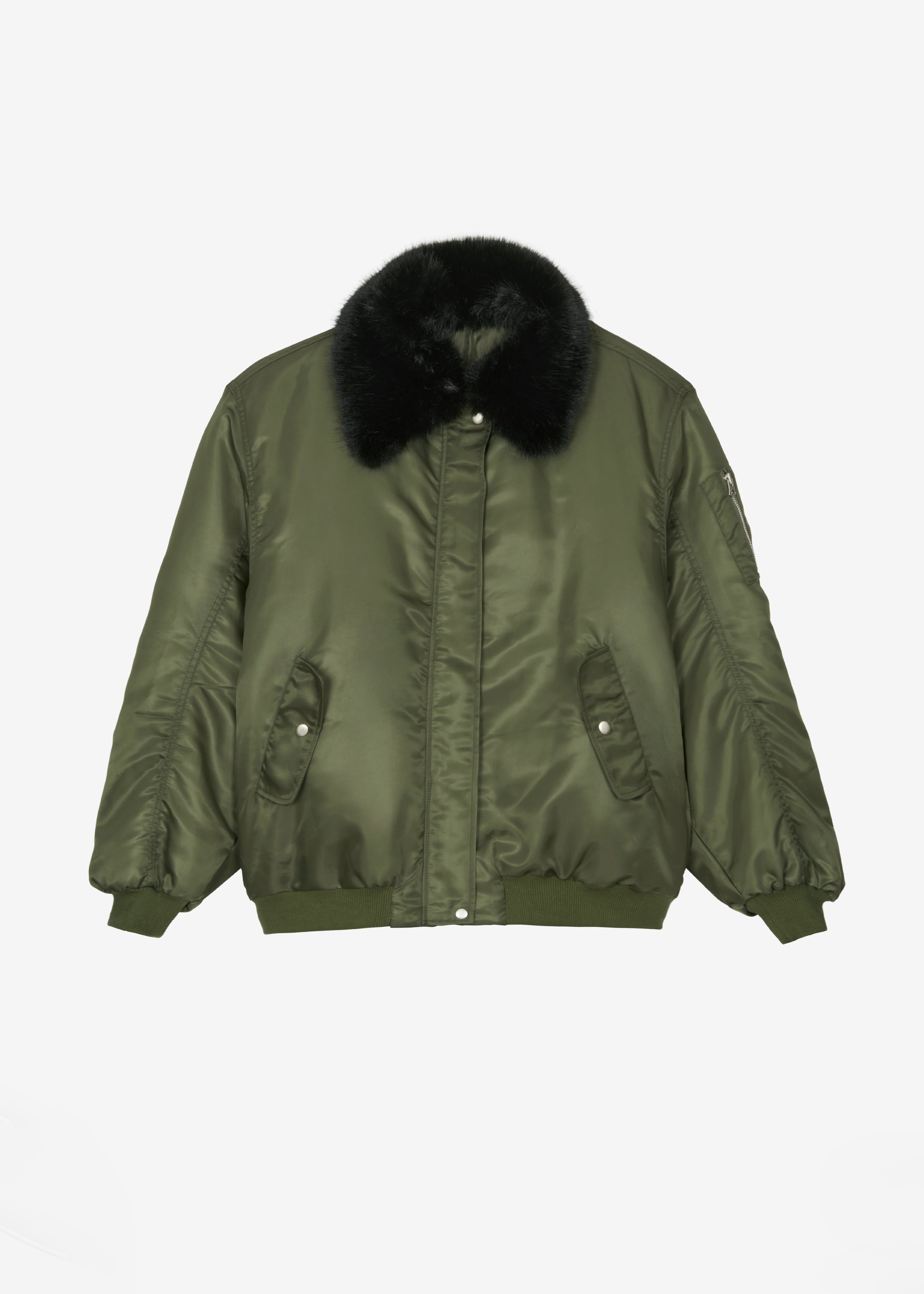 Brecon Padded Bomber Jacket - Olive - 7