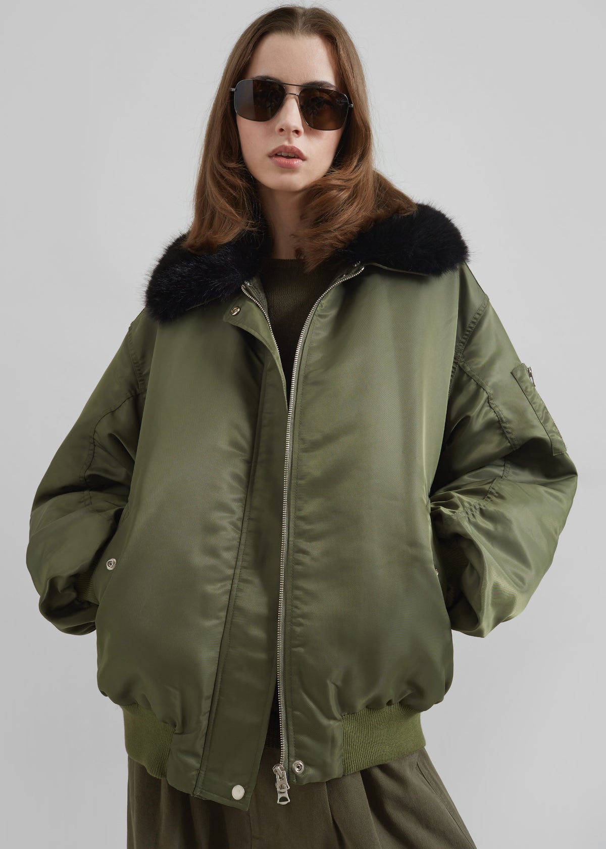 Brecon Padded Bomber Jacket - Olive - 5