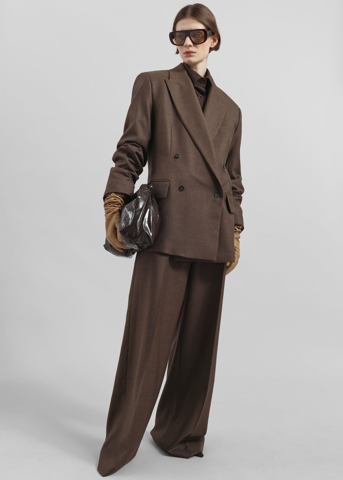 Brickell Flannel Trousers - Mocha - 1