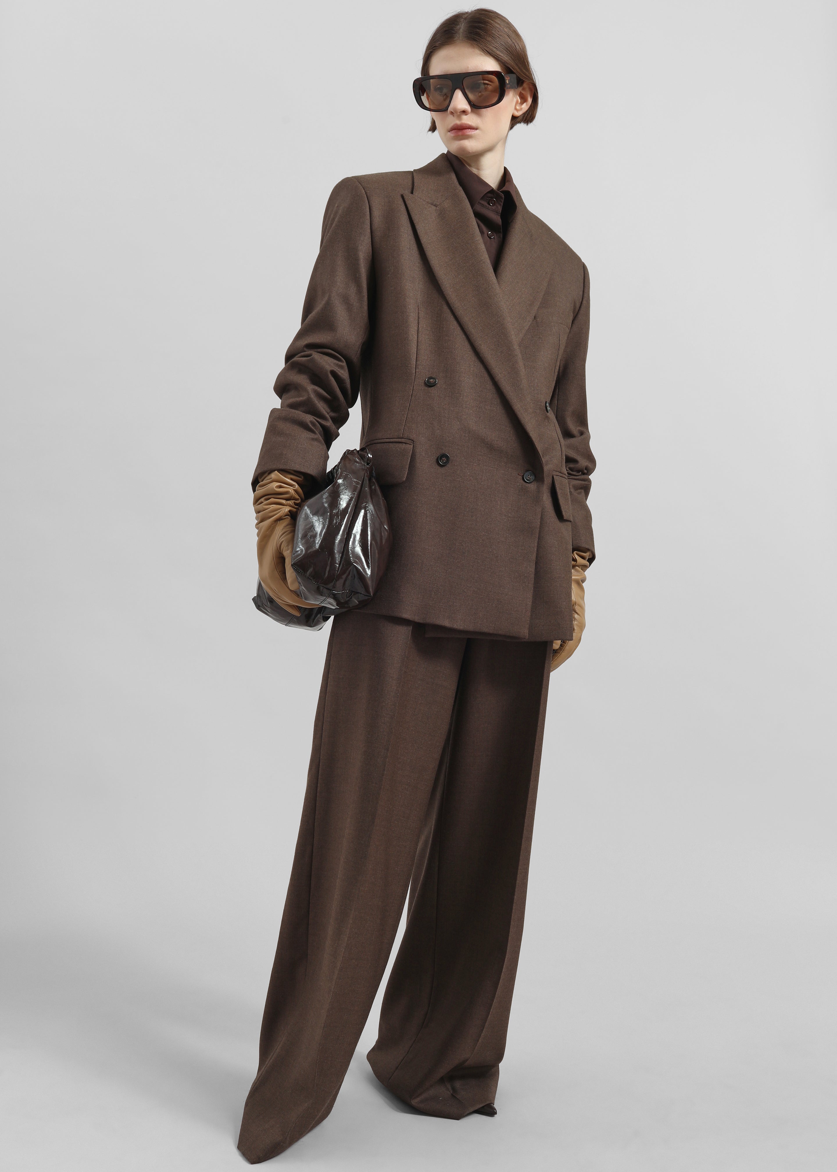 Brickell Flannel Trousers - Mocha - 1