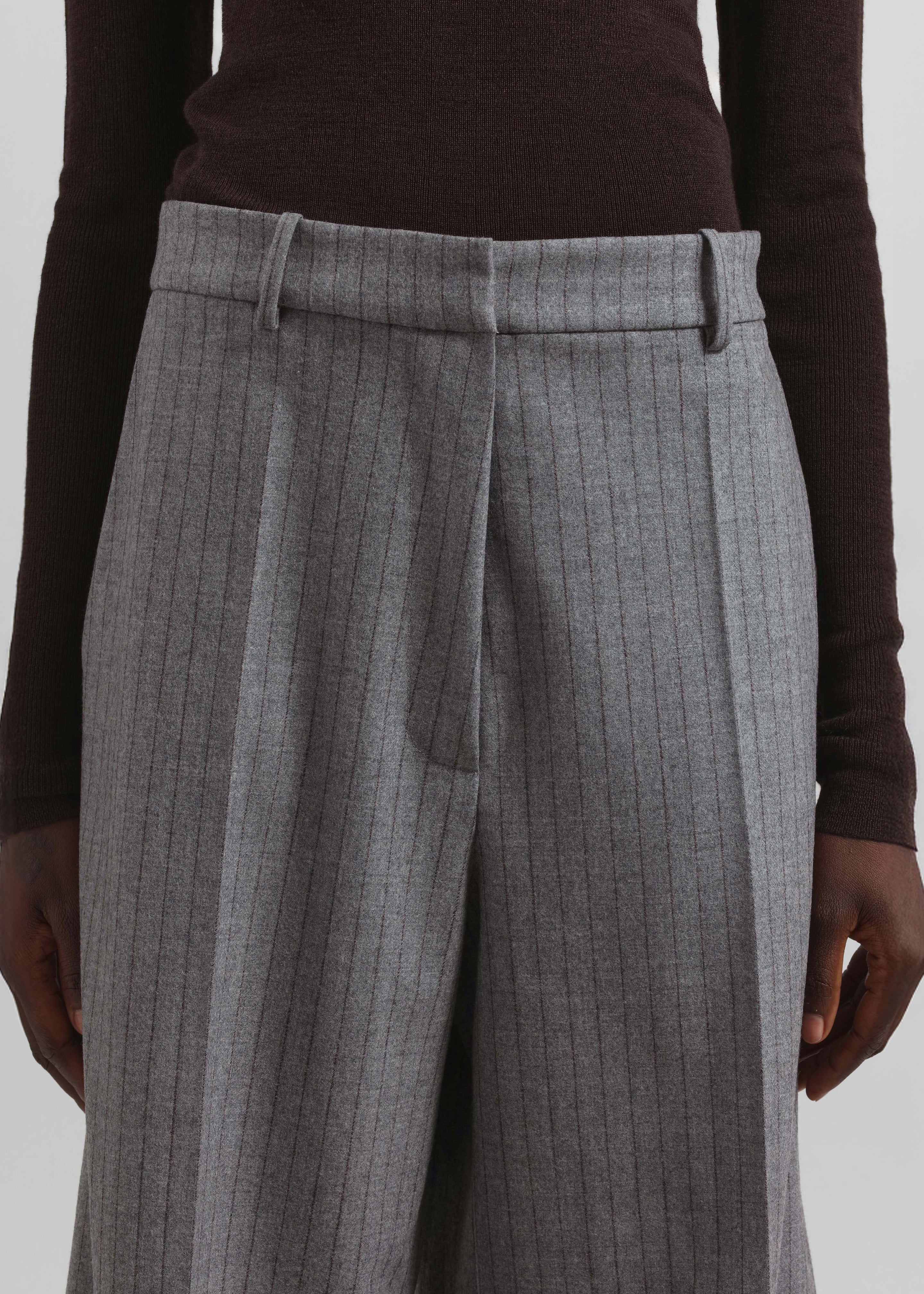 Brickell Striped Trousers - Grey/Brown - 3