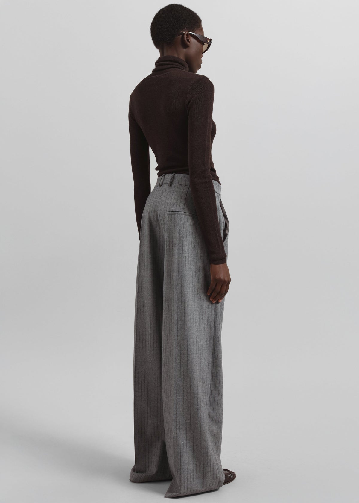 Brickell Striped Trousers - Grey/Brown - 6