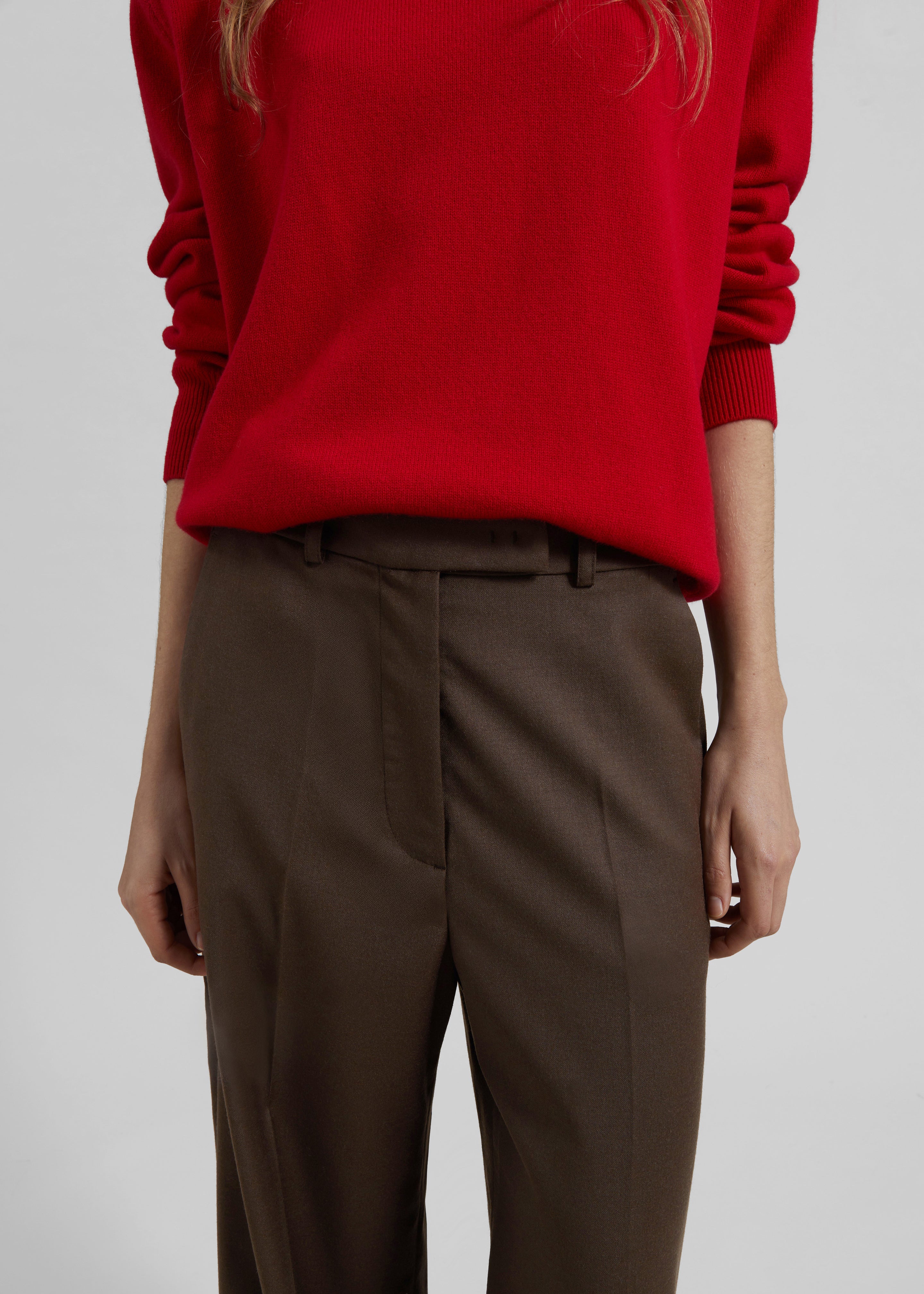 Brickell Flannel Trousers - Mocha - 4