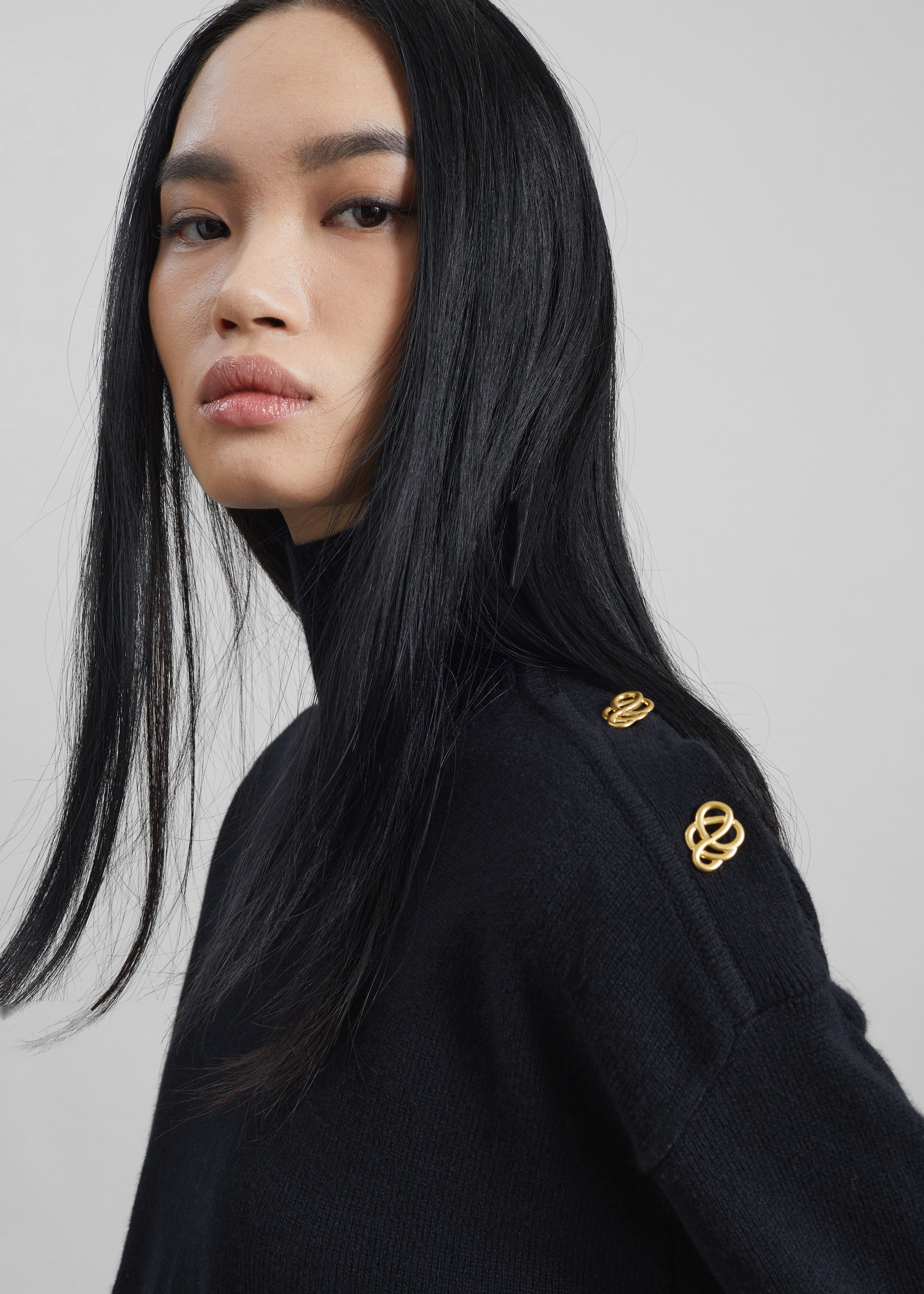 By Malene Birger Vanille Wool Sweater - Black – The Frankie Shop