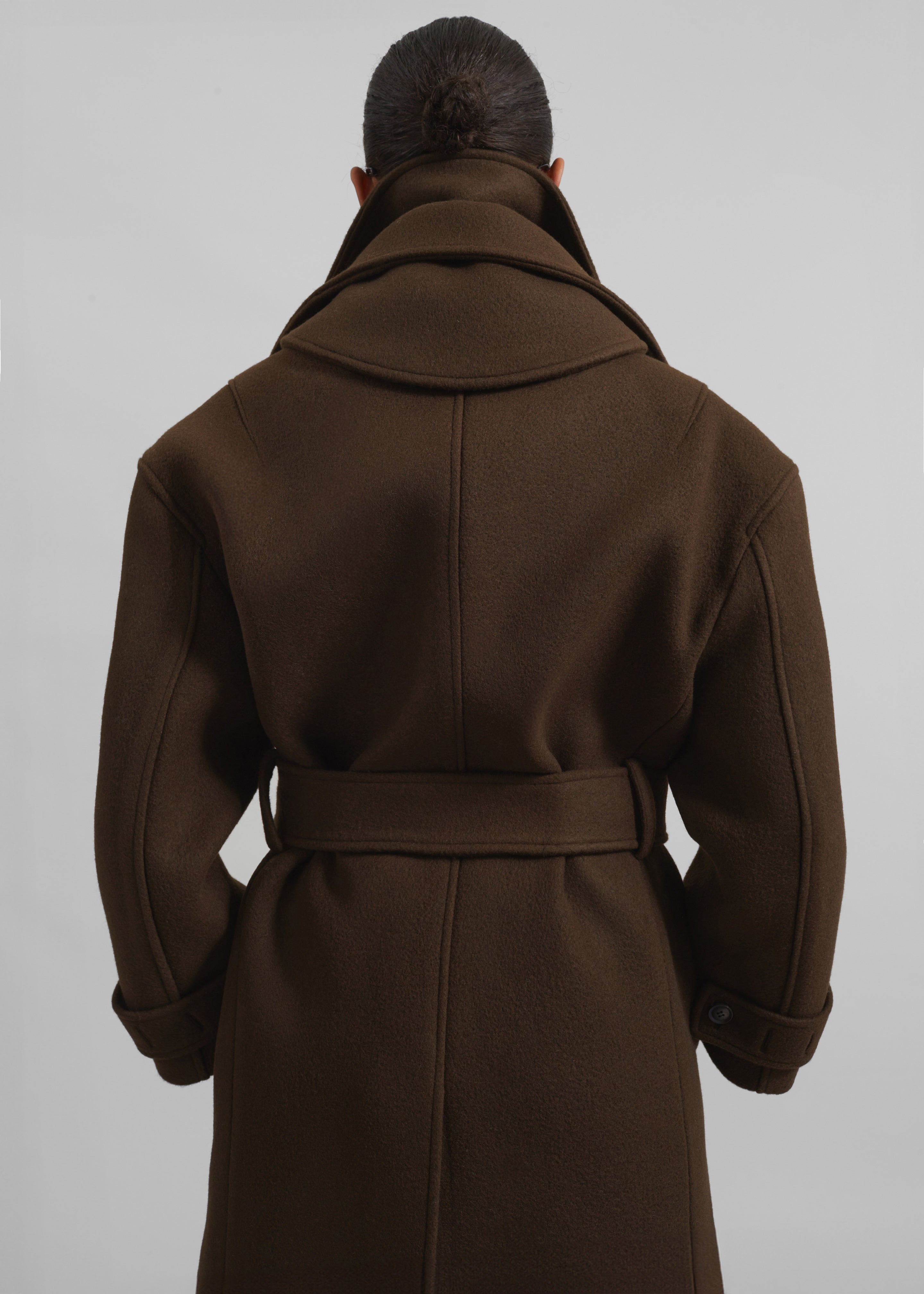 Calbourne Oversized Wool Coat - Brown - 9