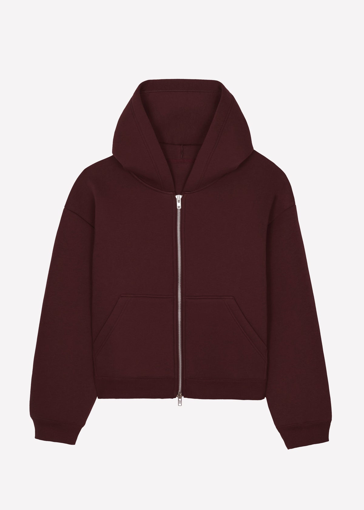 Calder Neoprene Zip-Up Hoodie - Burgundy - 14
