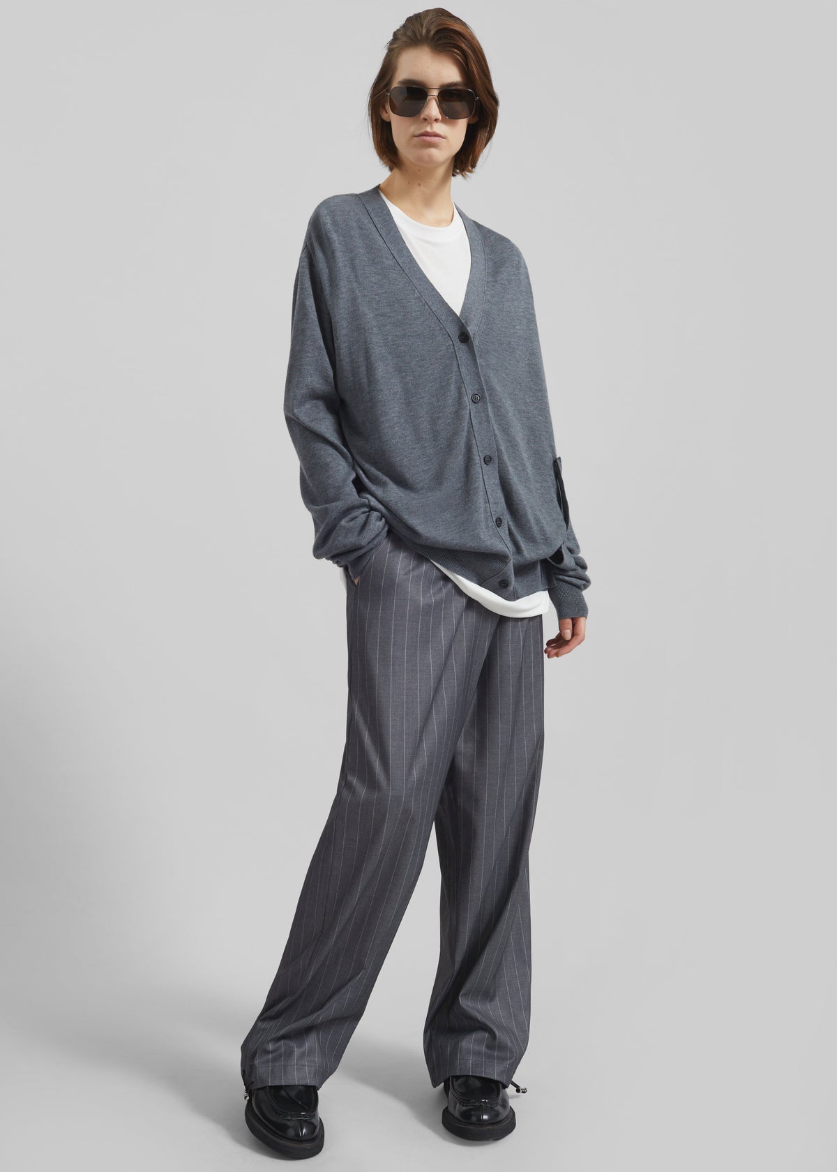 Calvane Two-Way Cardigan - Grey - 3