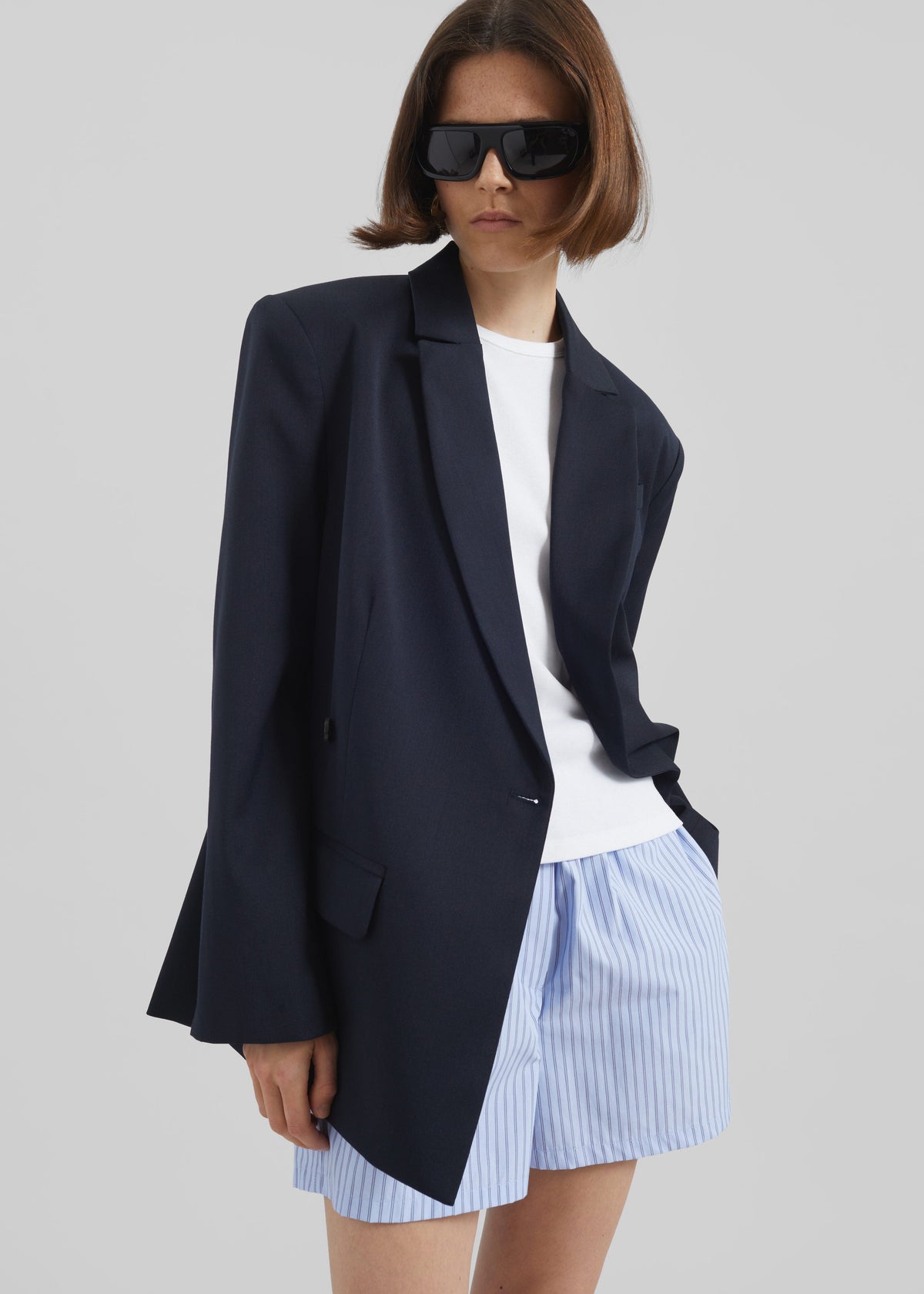 Calvay Crossover Blazer - Dark Navy - 4