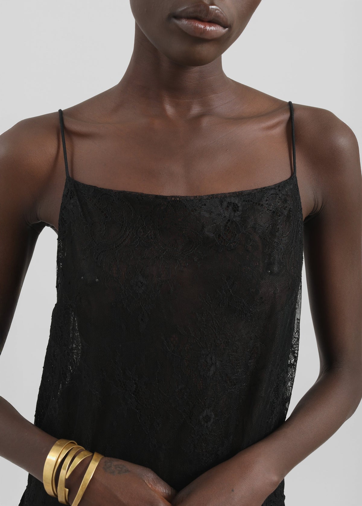 Calvi Maxi Lace Dress - Black - 5