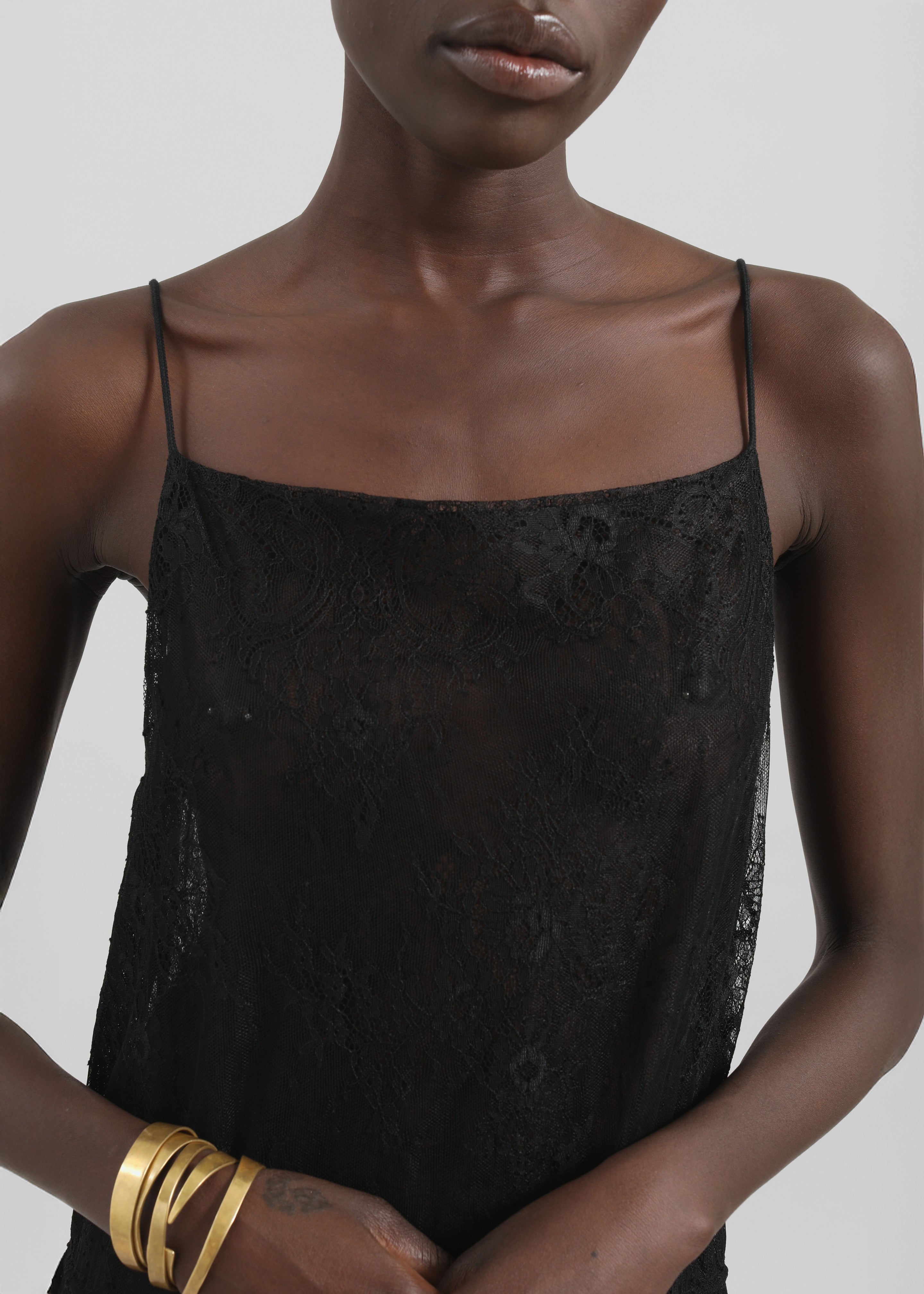Calvi Maxi Lace Dress - Black - 5