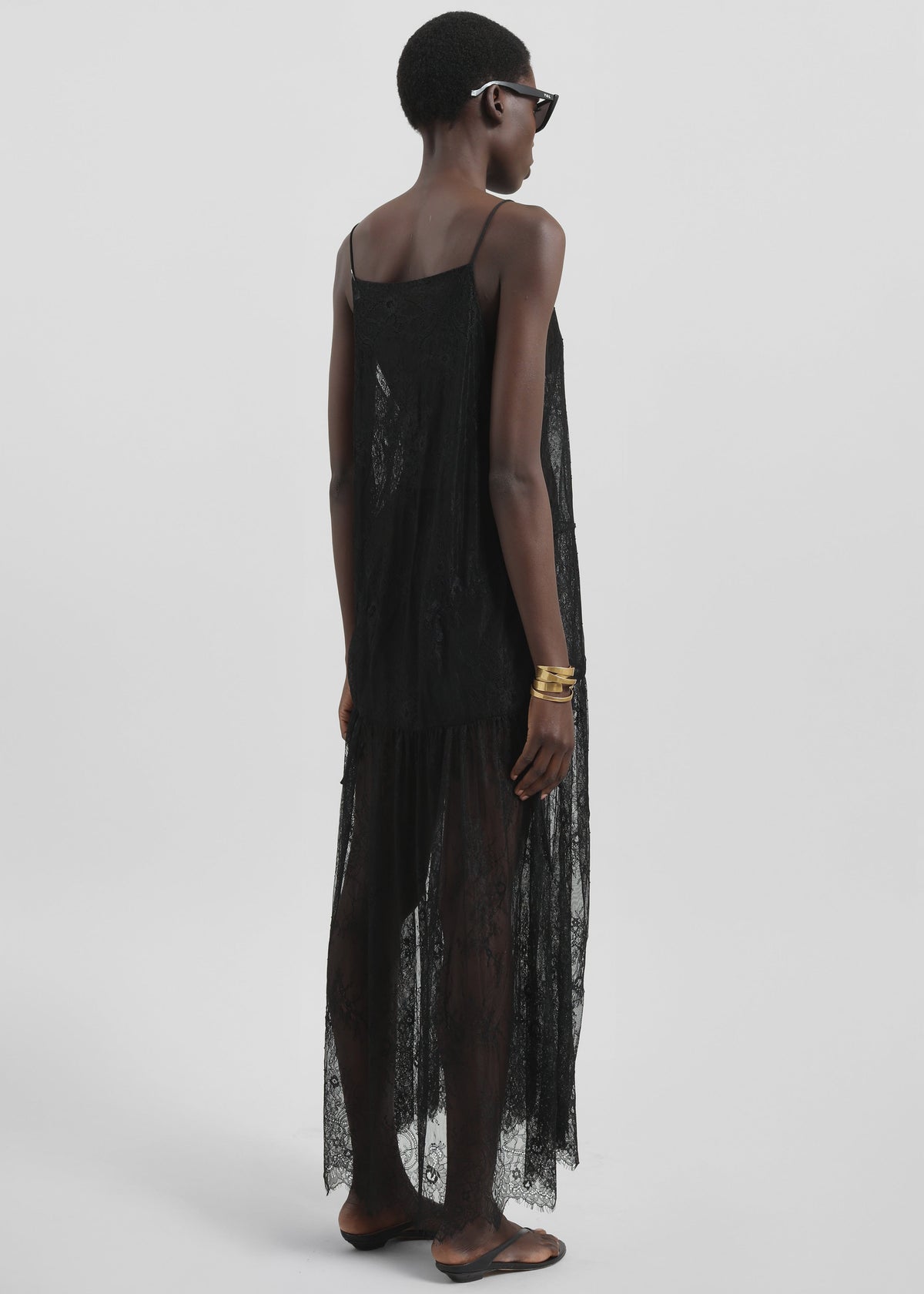Calvi Maxi Lace Dress - Black - 8