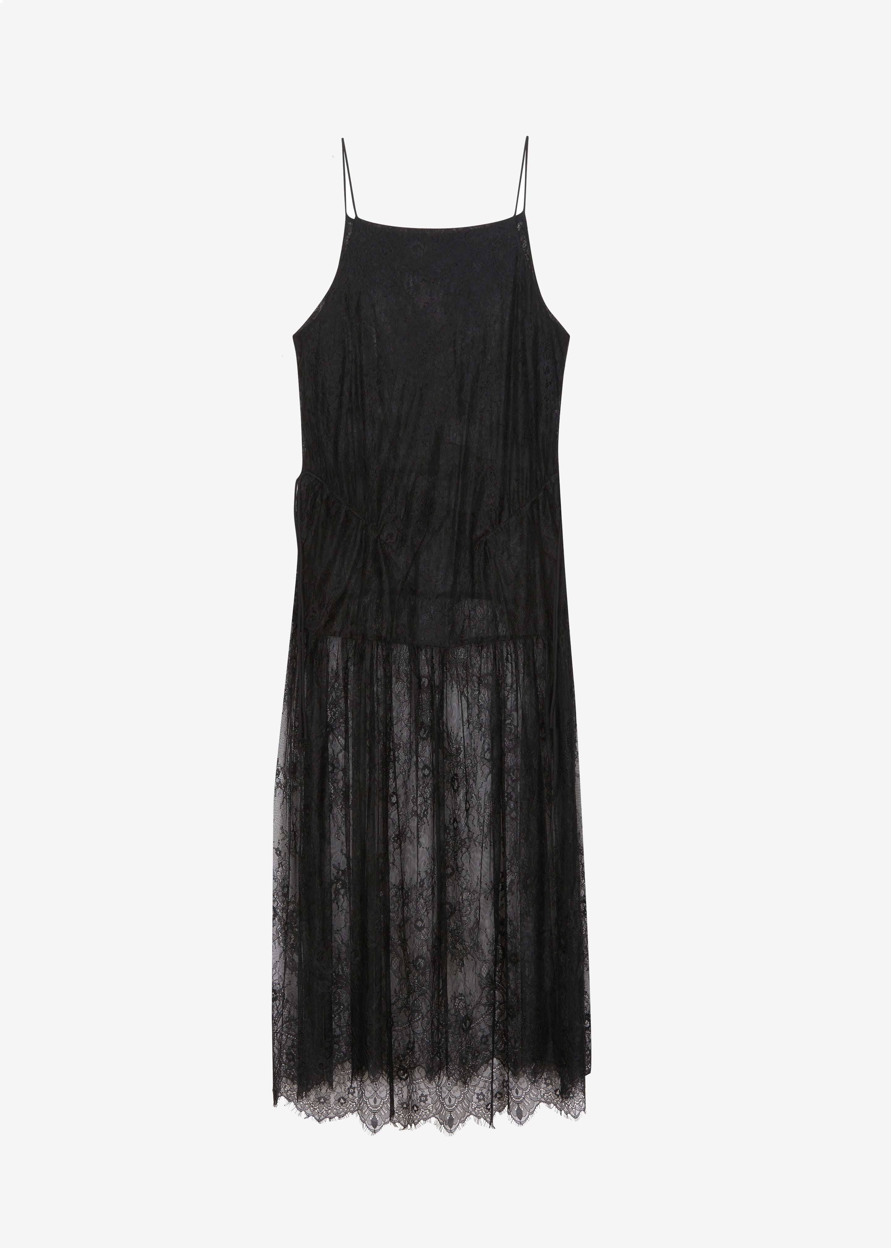 Calvi Maxi Lace Dress - Black - 9