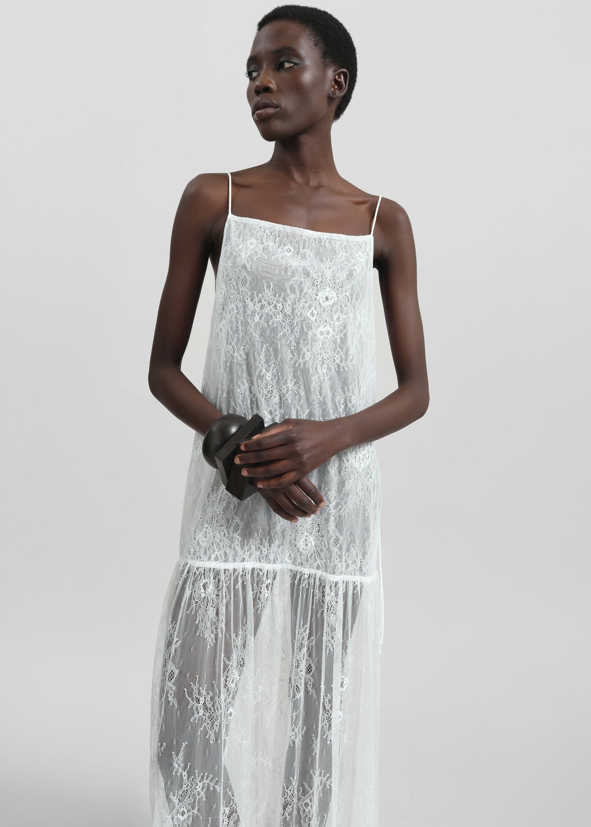 Calvi Maxi Lace Dress - White - 4