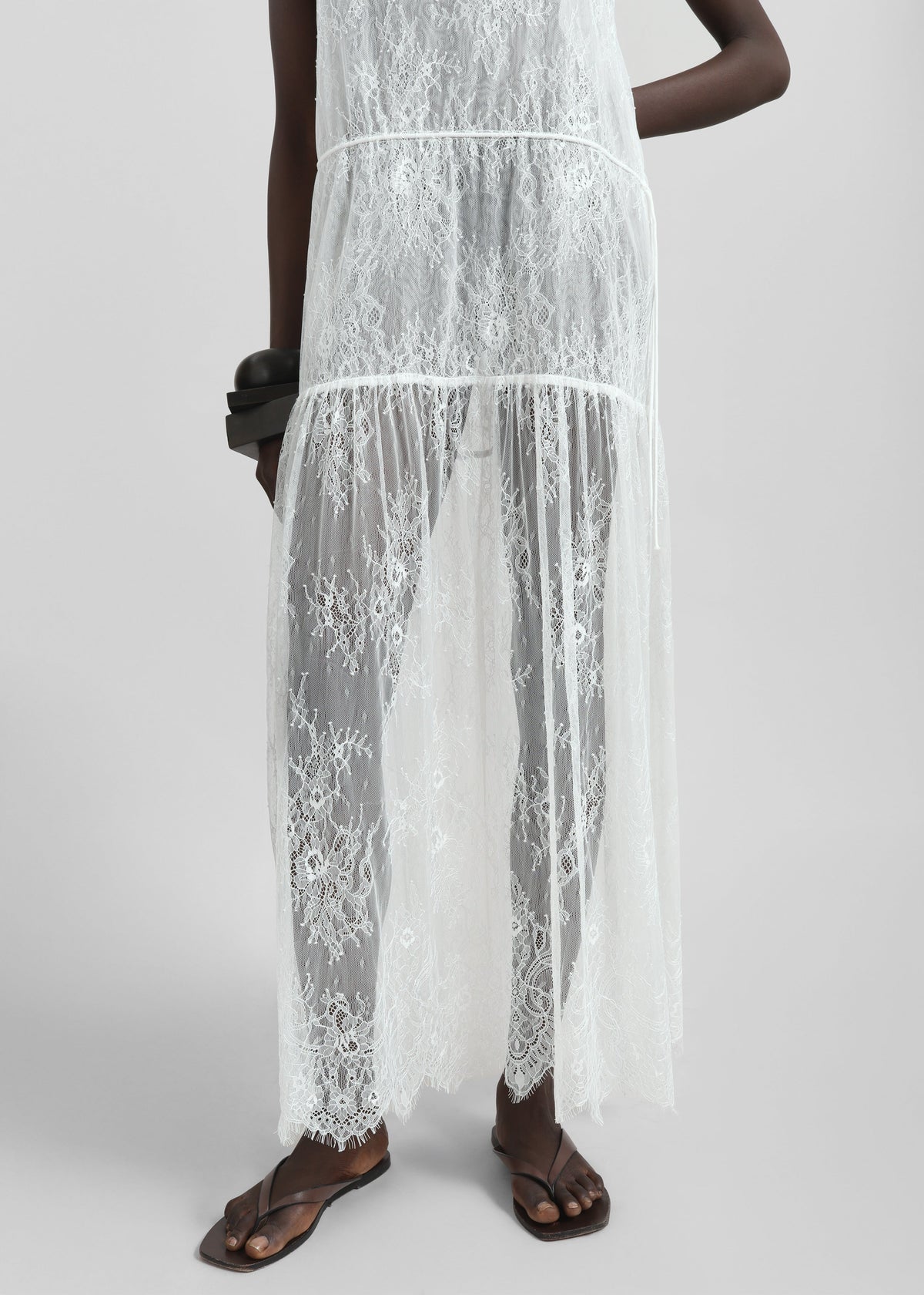 Calvi Maxi Lace Dress - White - 5