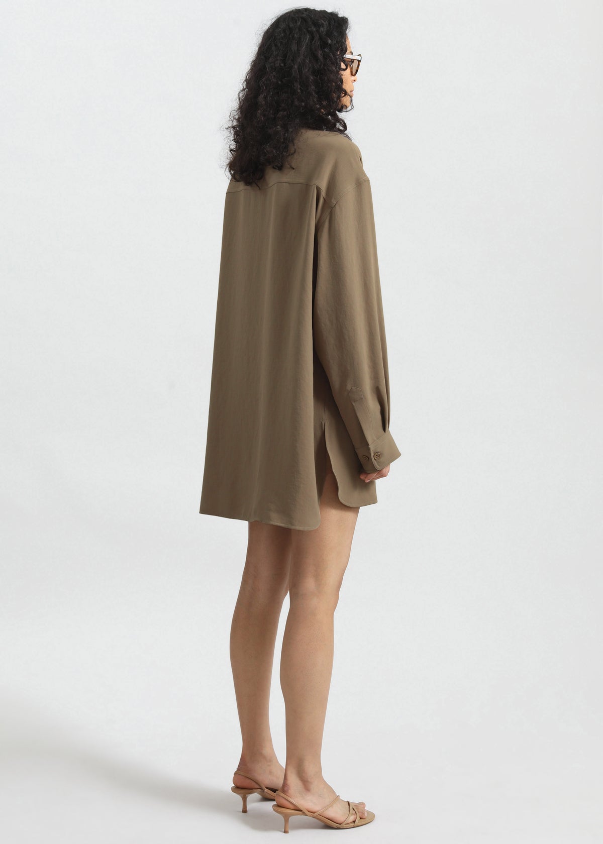 Carbis Cargo Shirt Dress - Camel - 7