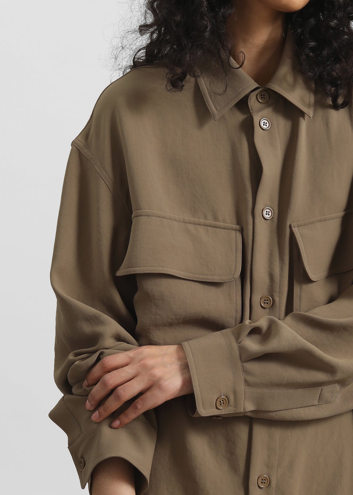 Carbis Cargo Shirt Dress - Camel - 3