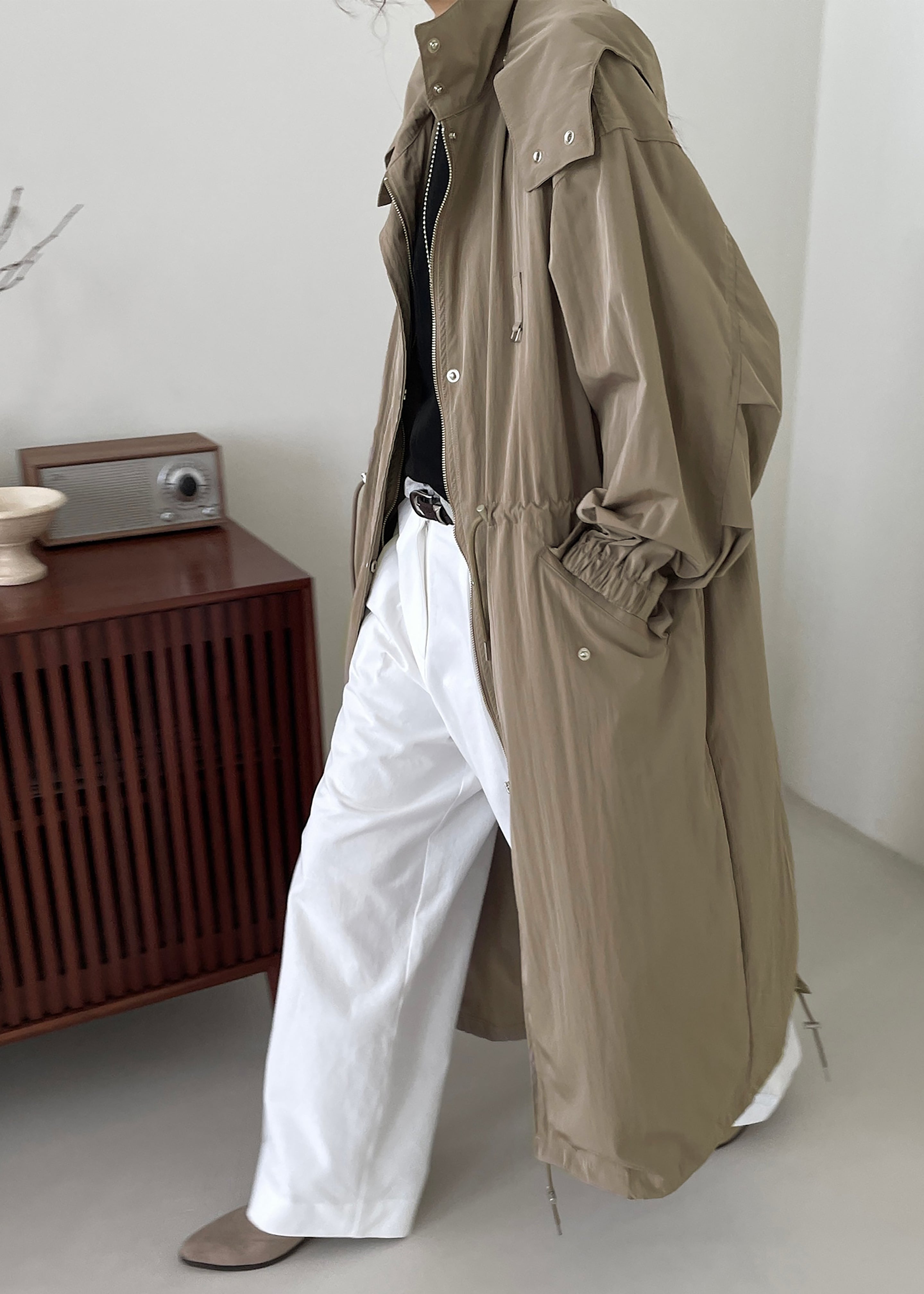 Carmel Long Jacket - Beige - 1