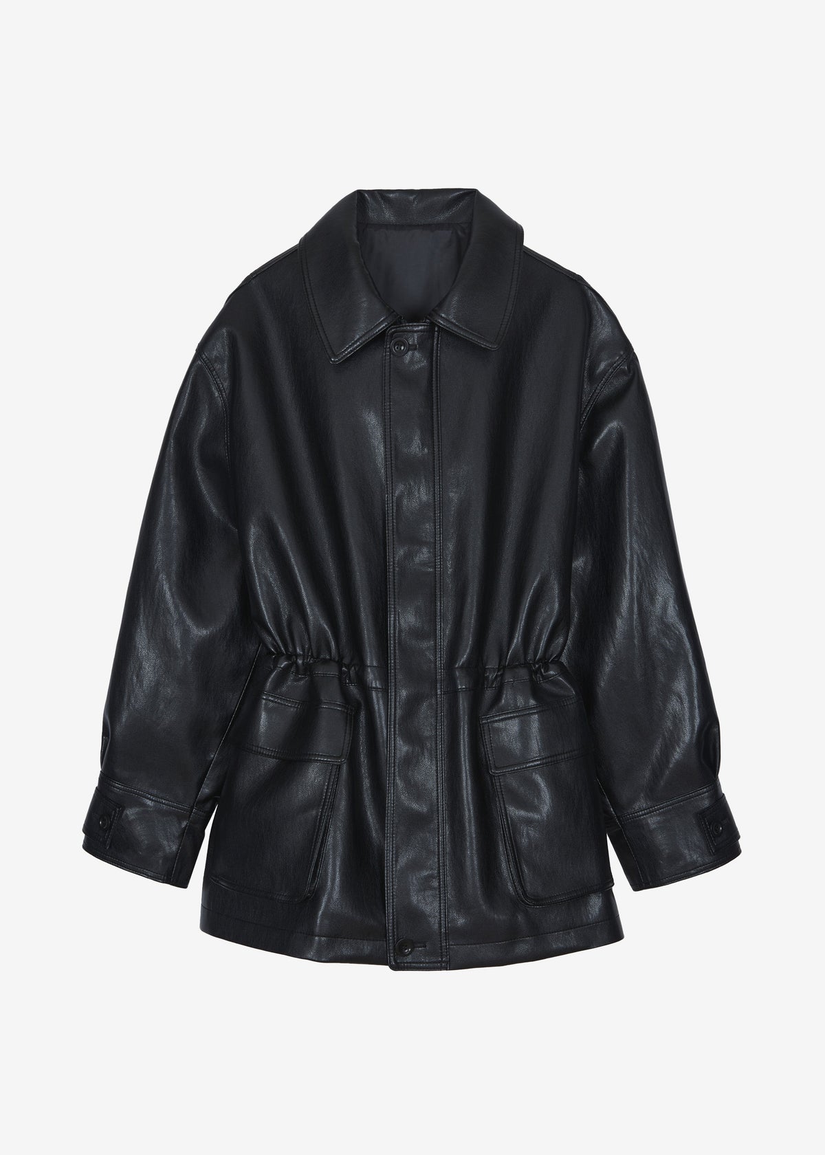 Cassel Faux Leather Jacket - Black - 10