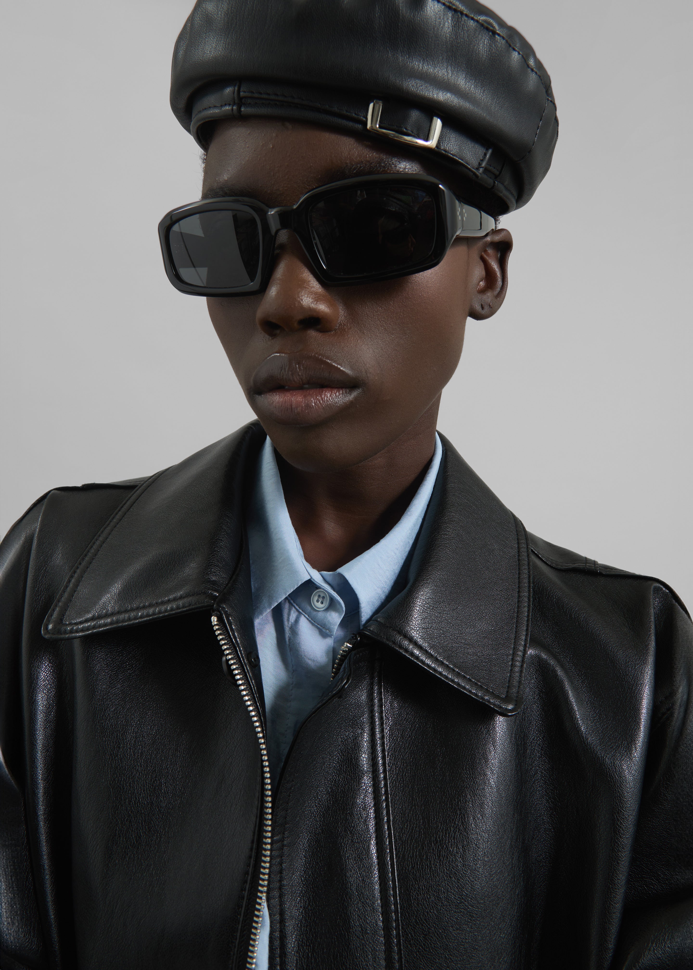 Cassel Faux Leather Jacket - Black - 6