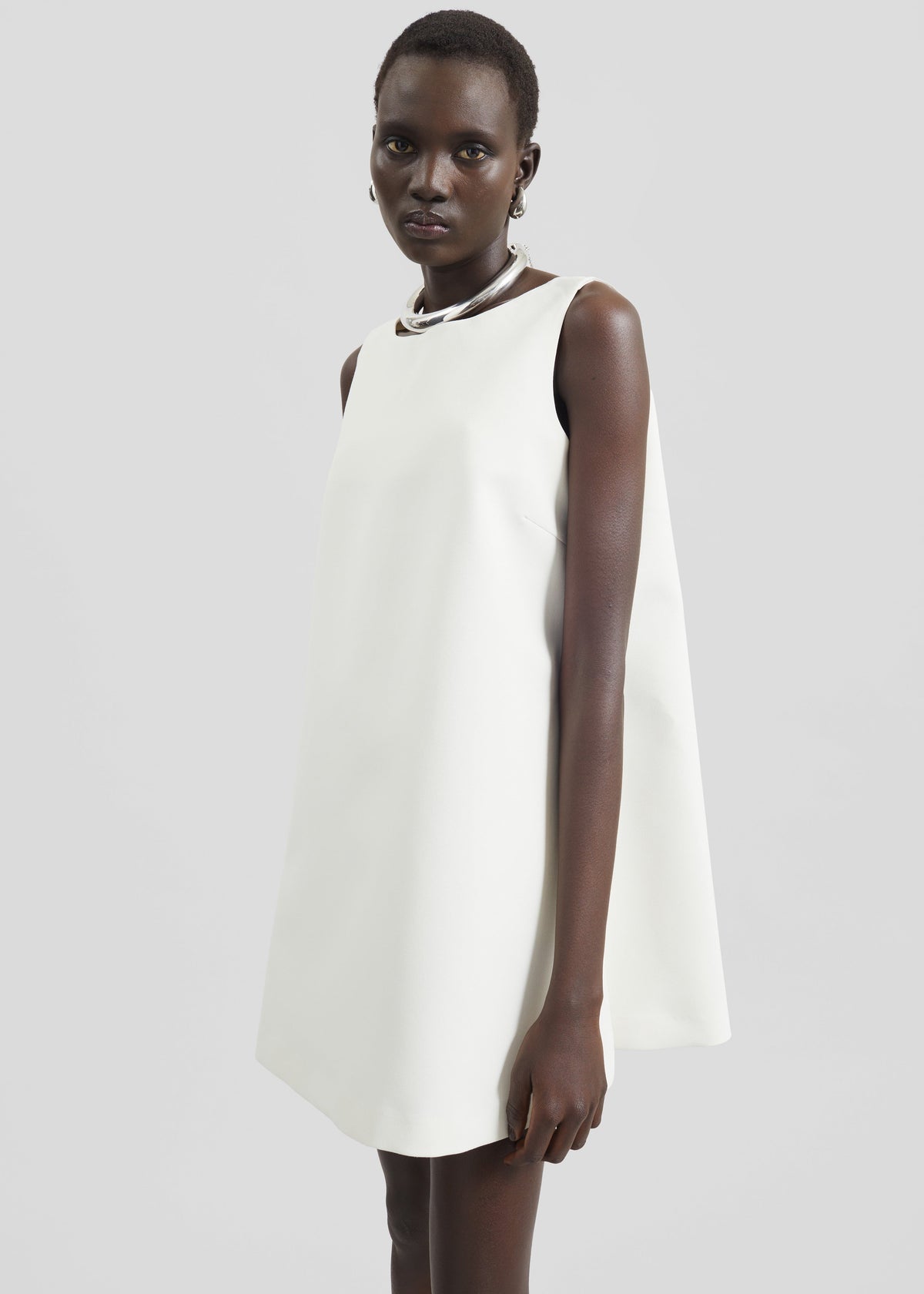 Cersay Mini Trapeze Dress - Ivory - 5