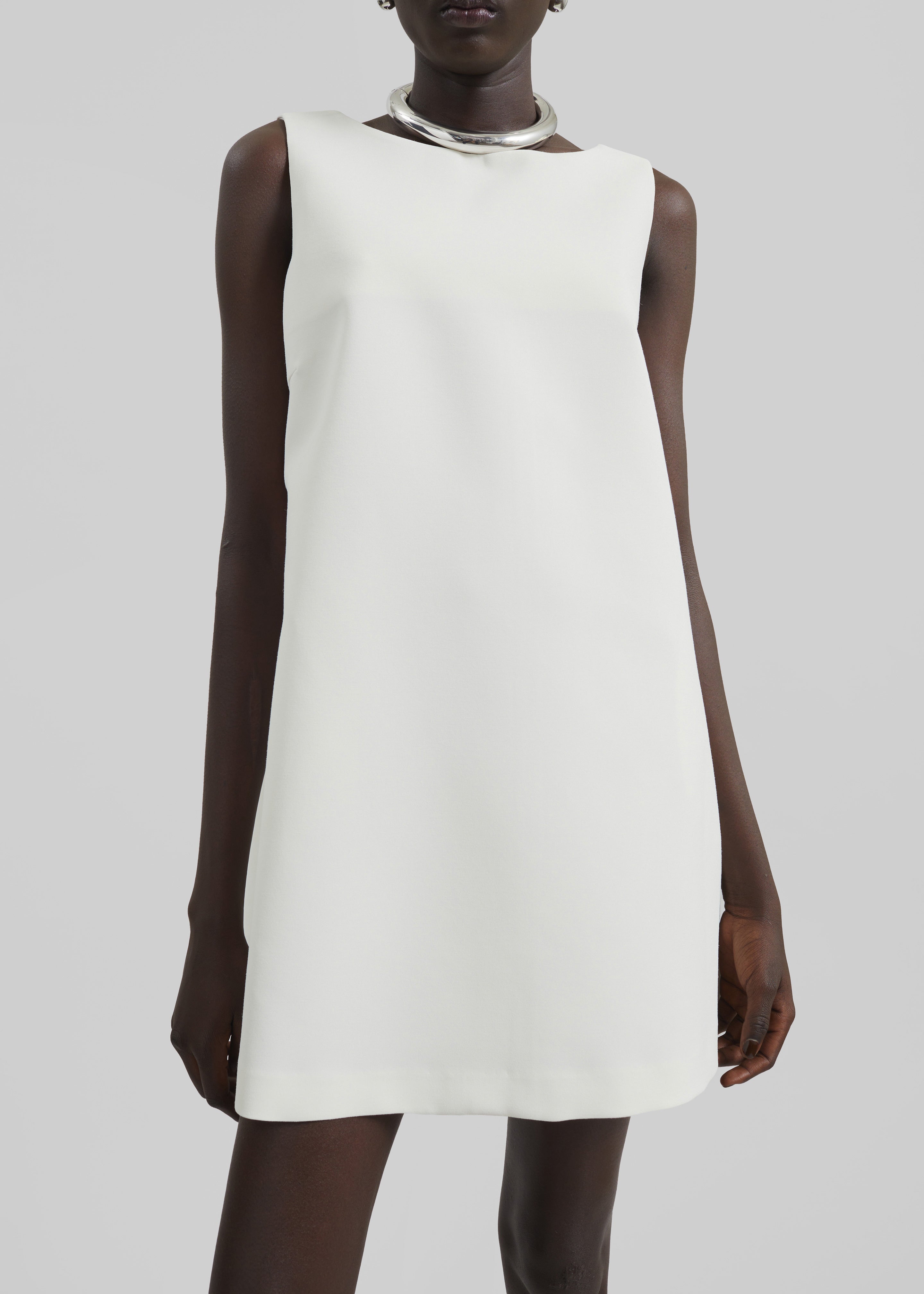 Cersay Mini Trapeze Dress - Ivory - 3