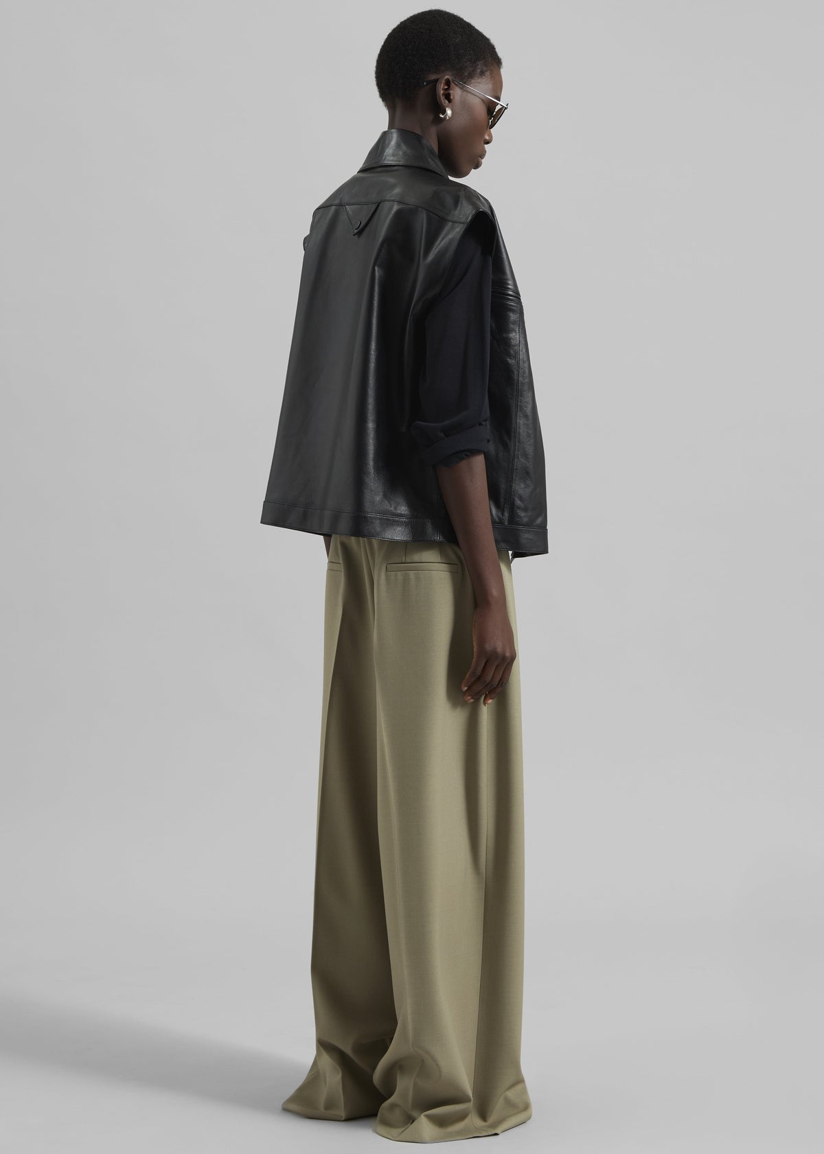 Cetina Leather Vest - Black - 7