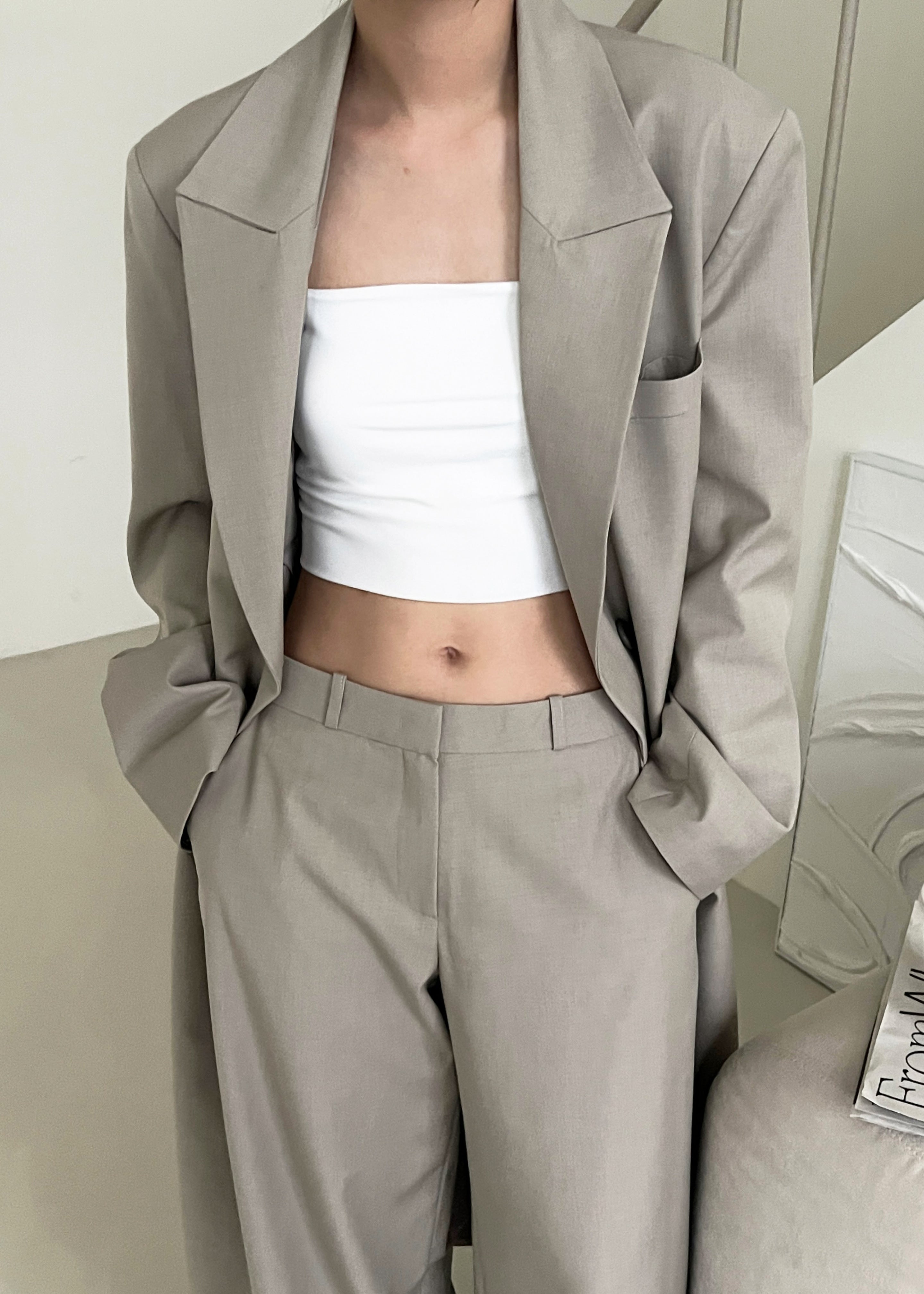 Charlotte Trousers - Beige - 1