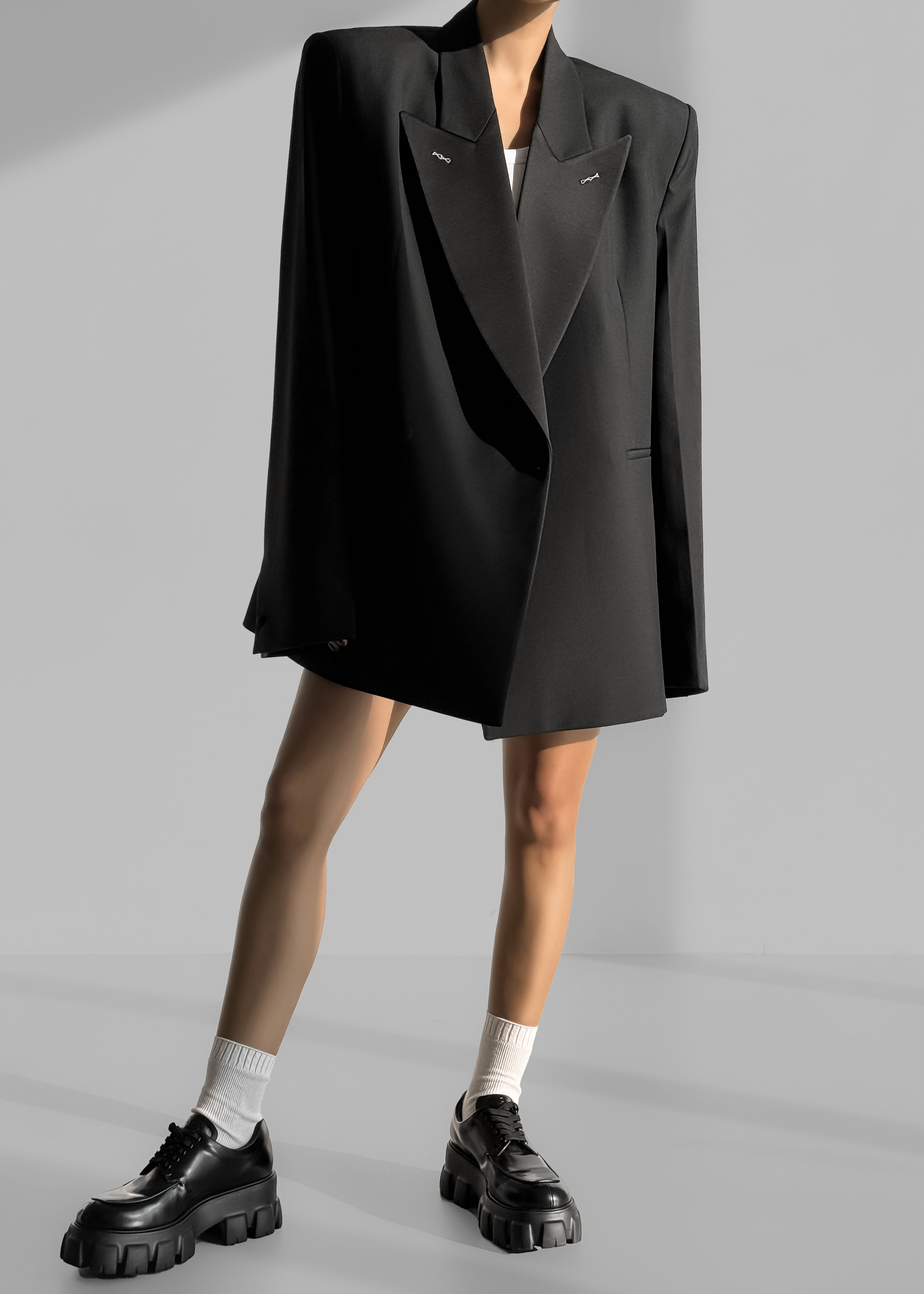 Cheyenne Padded Blazer - Black - 2