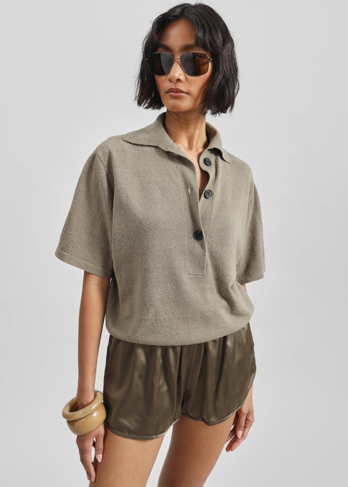 Christopher Esber Straccio Knitted Clean Polo - Eucalypt - 1